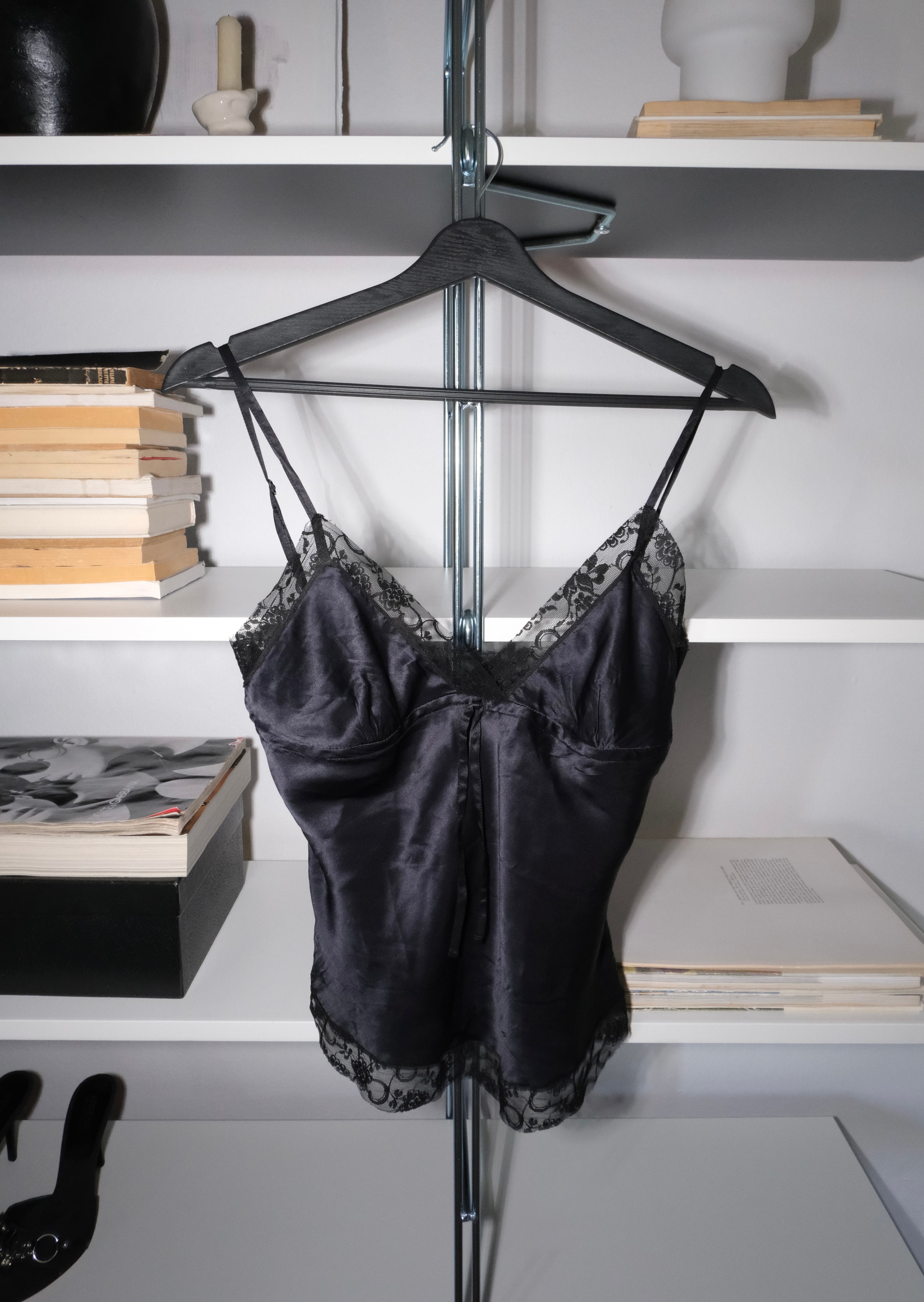 Lace Strappy Silk Top