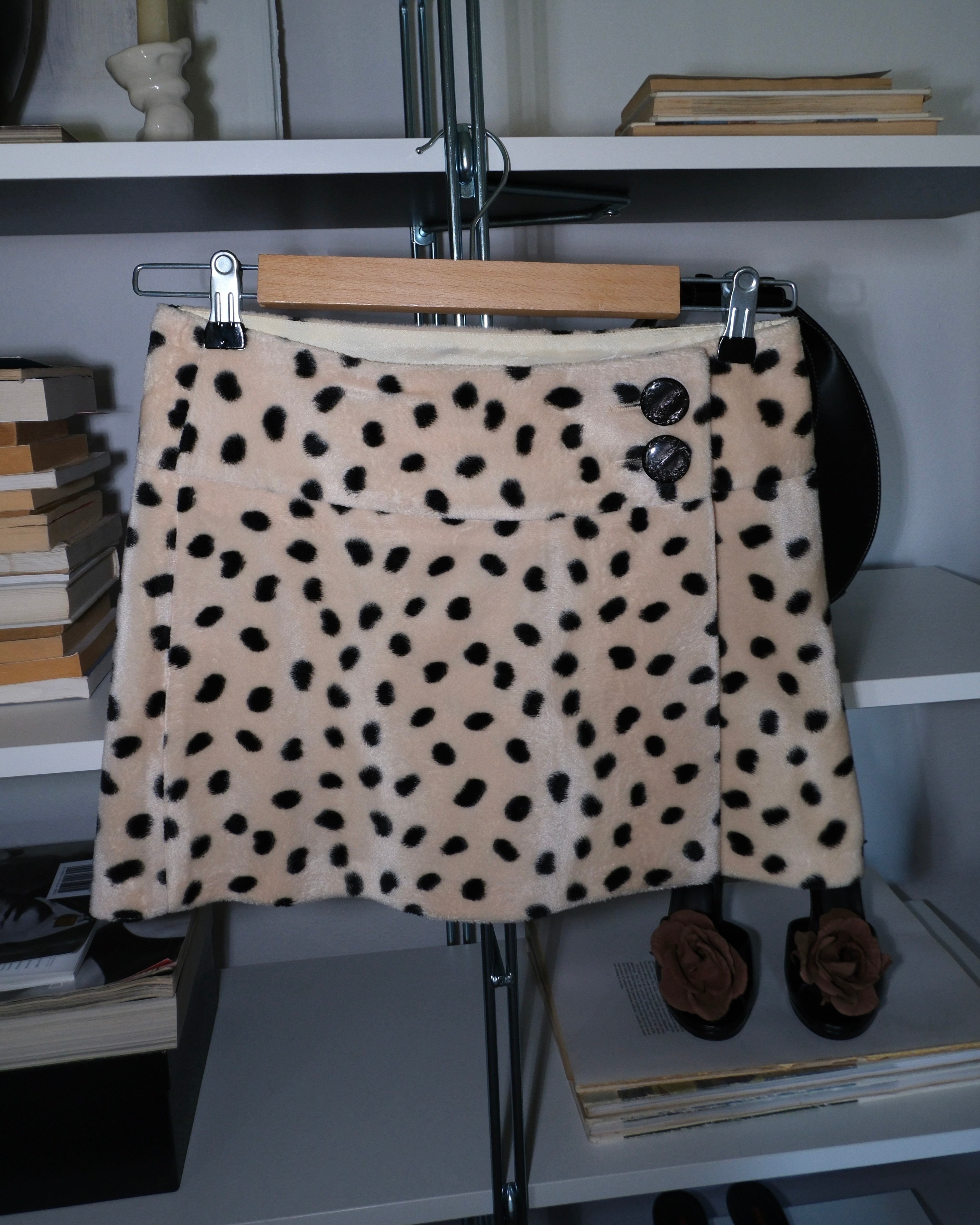 Patterned Plush Skirt
