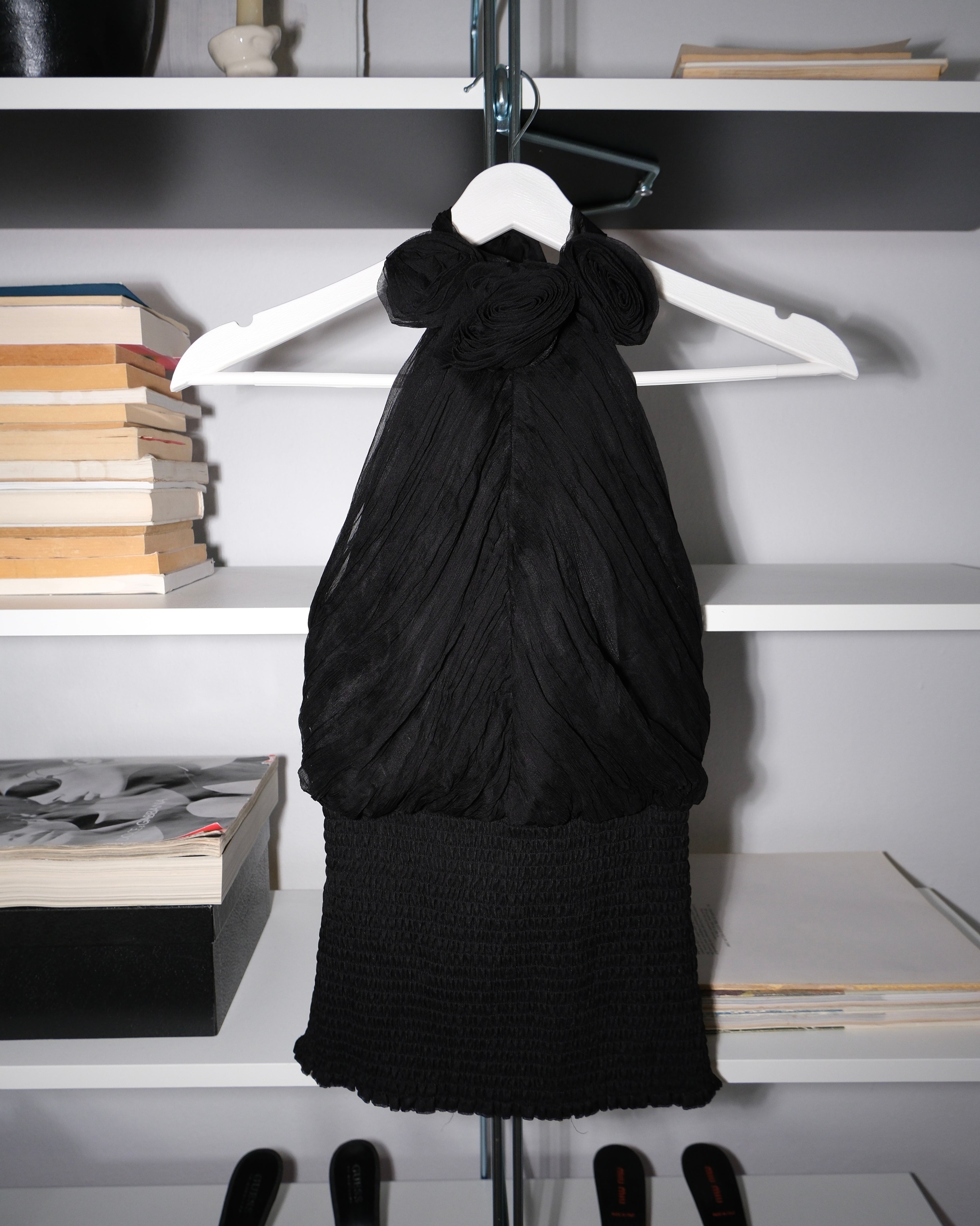 Silk Bustier with Collar Detail