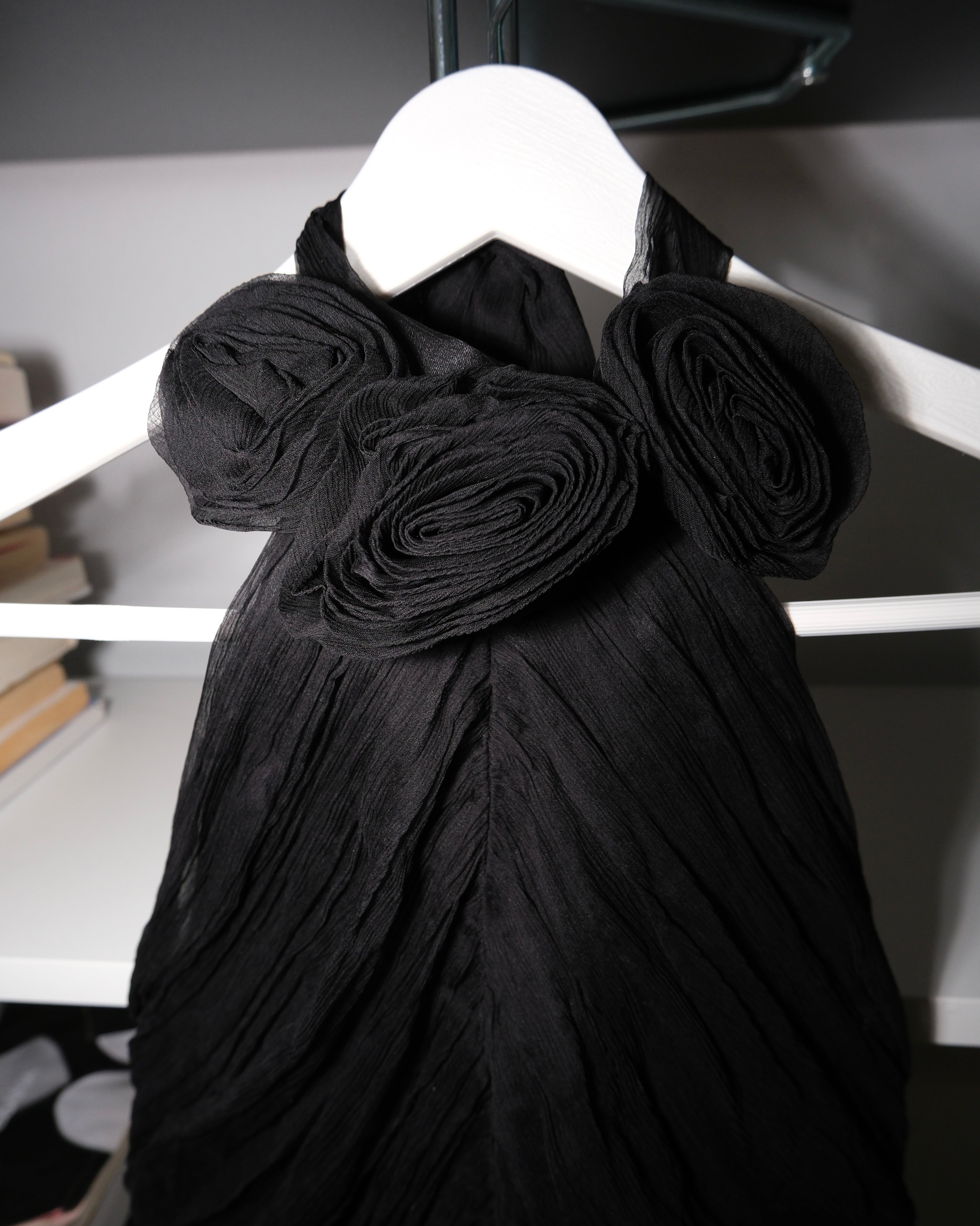 Silk Bustier with Collar Detail