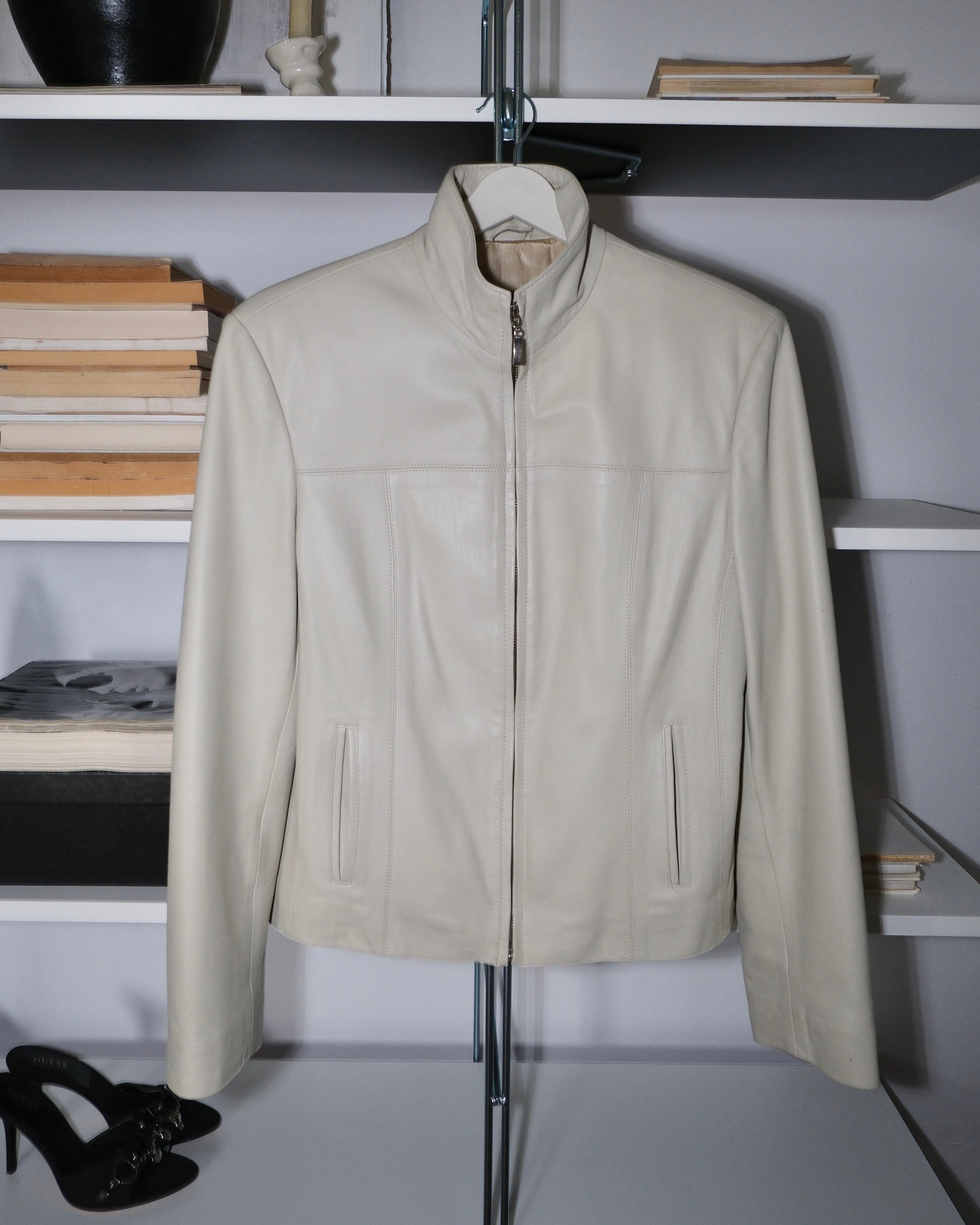 Taş Rengi Deri Ceket