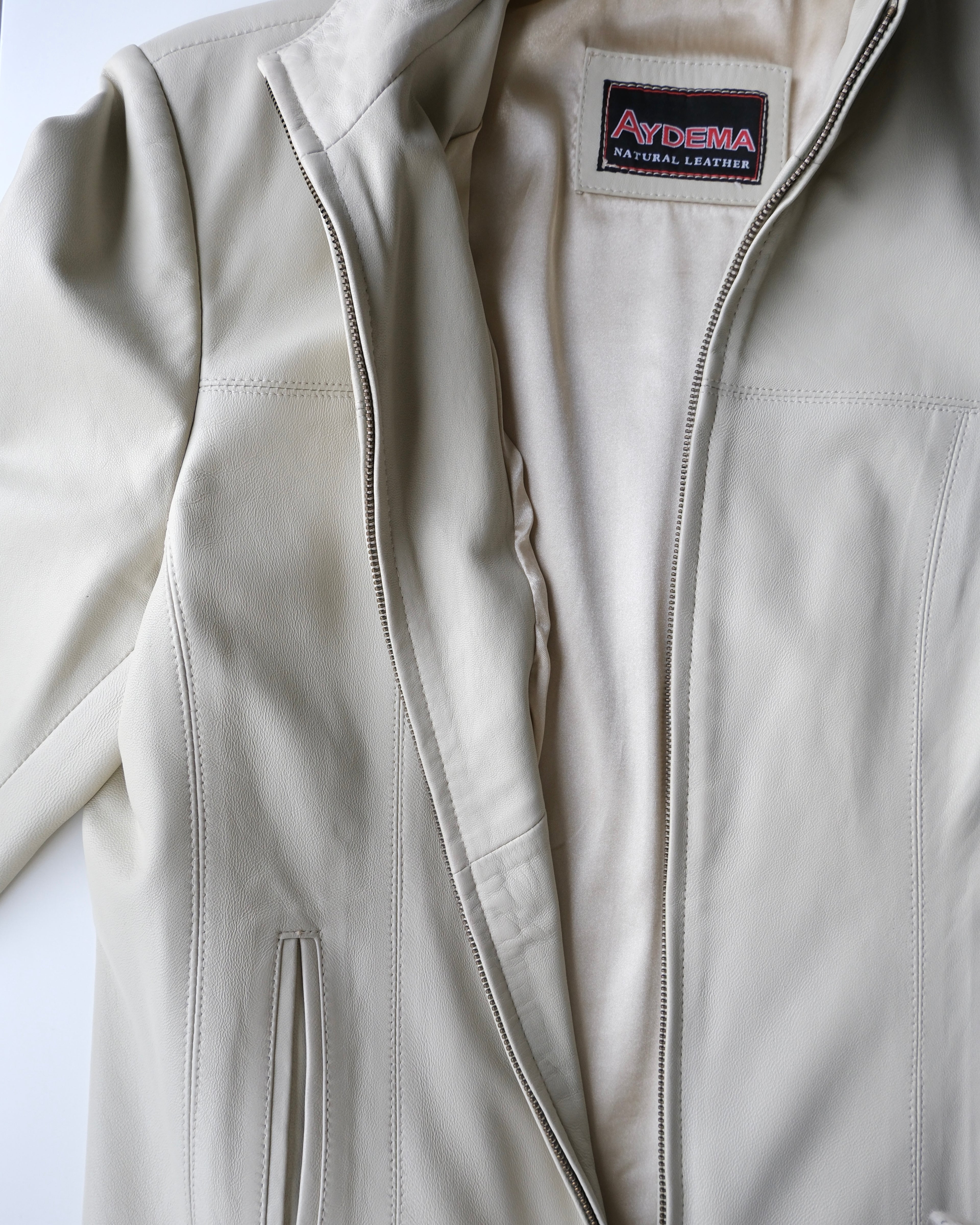 Taş Rengi Deri Ceket