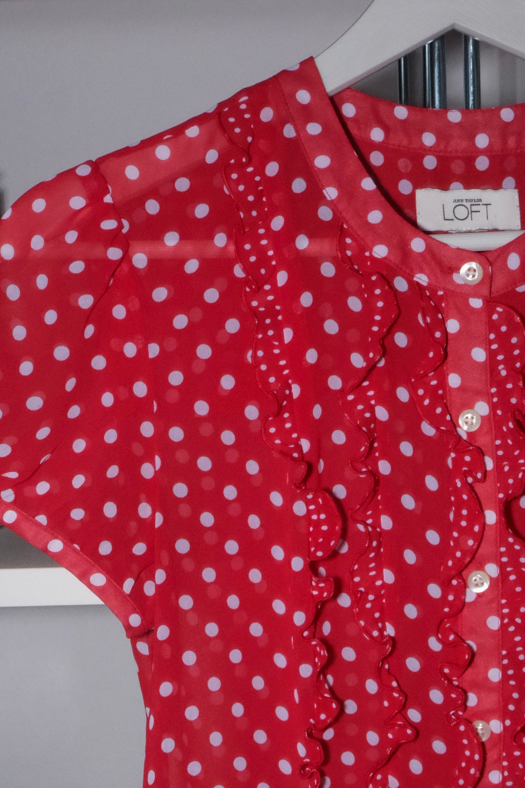 Ann Taylor Polka Dot Shirt