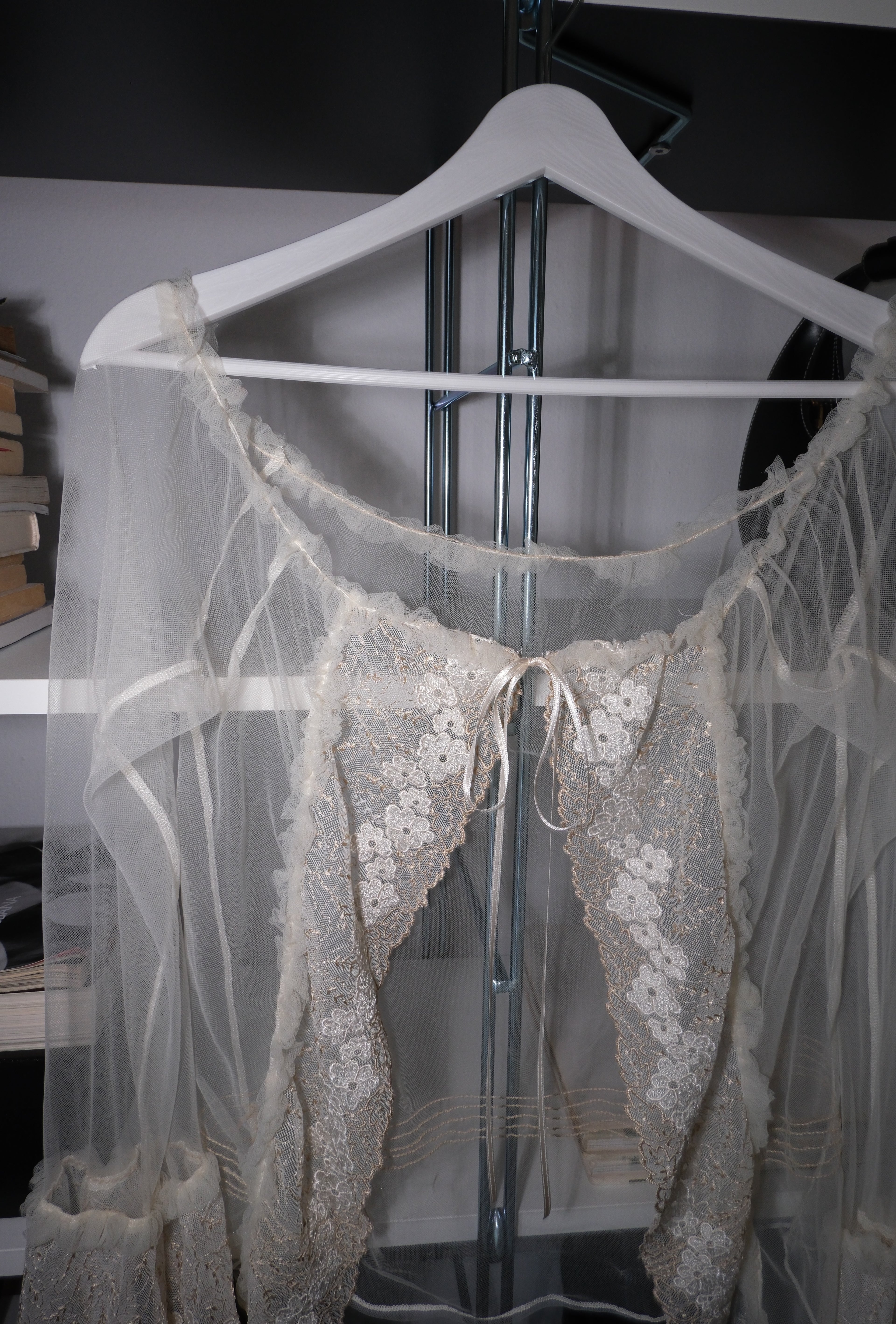 Tied Tulle Blouse