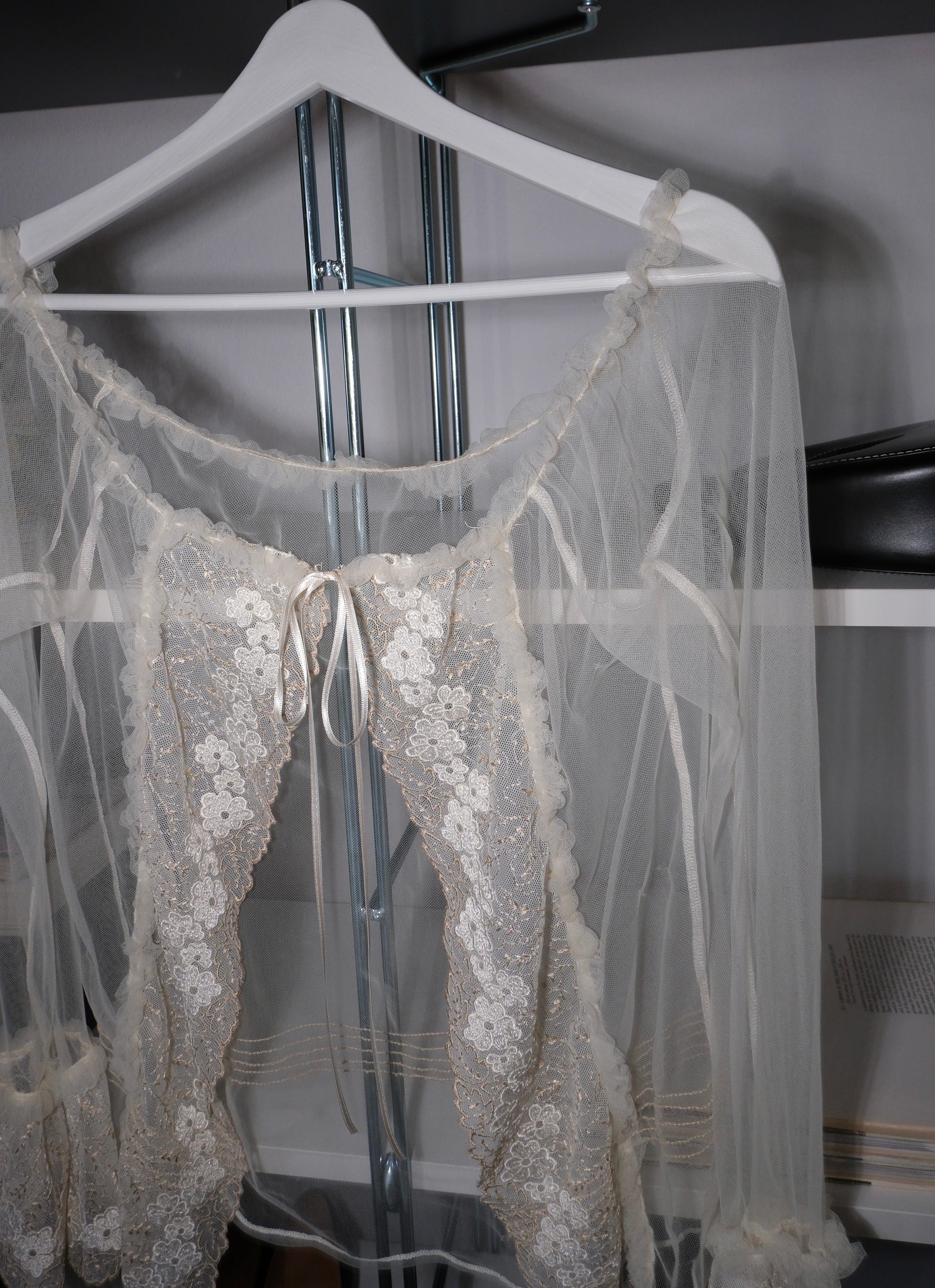 Tied Tulle Blouse