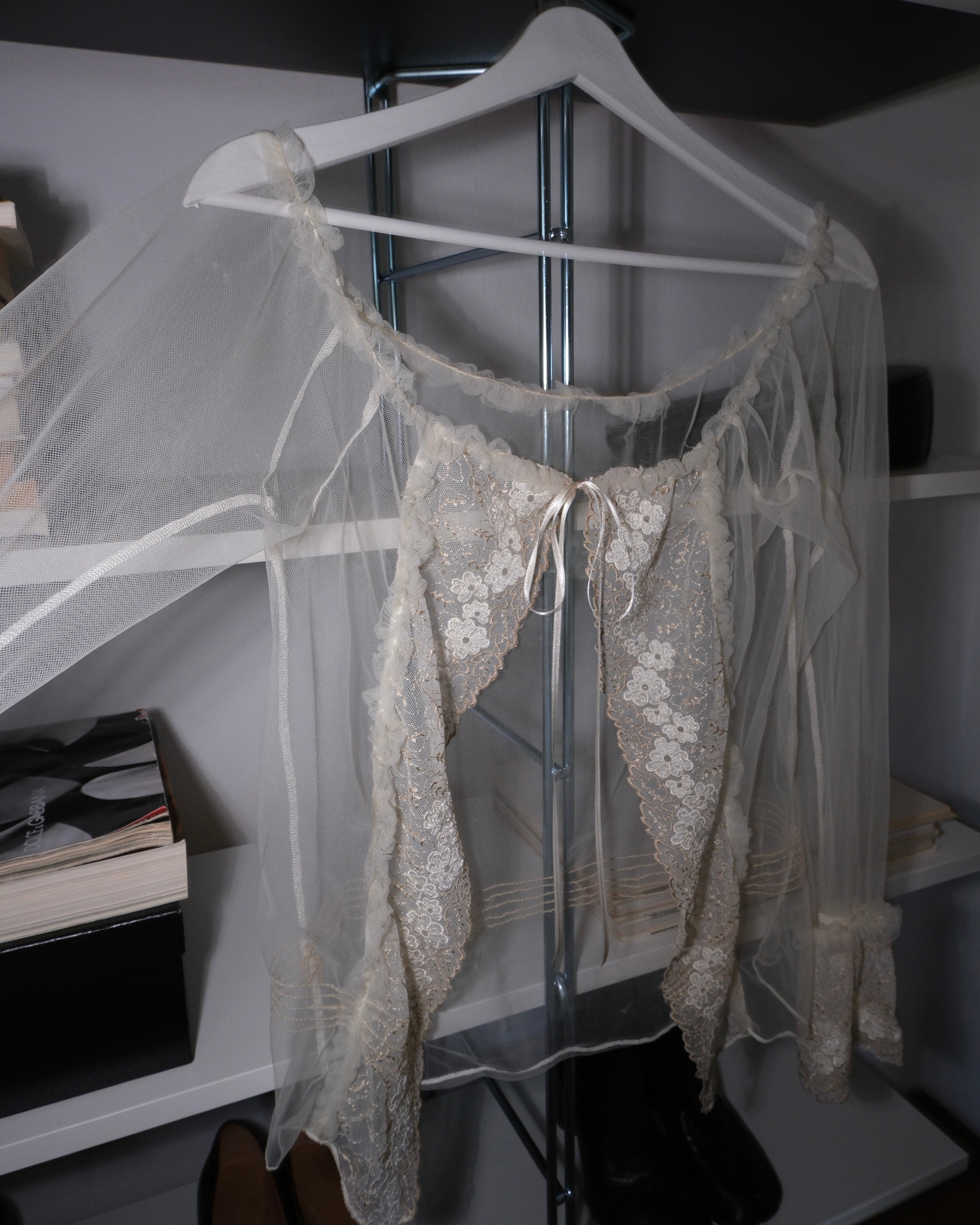 Tied Tulle Blouse
