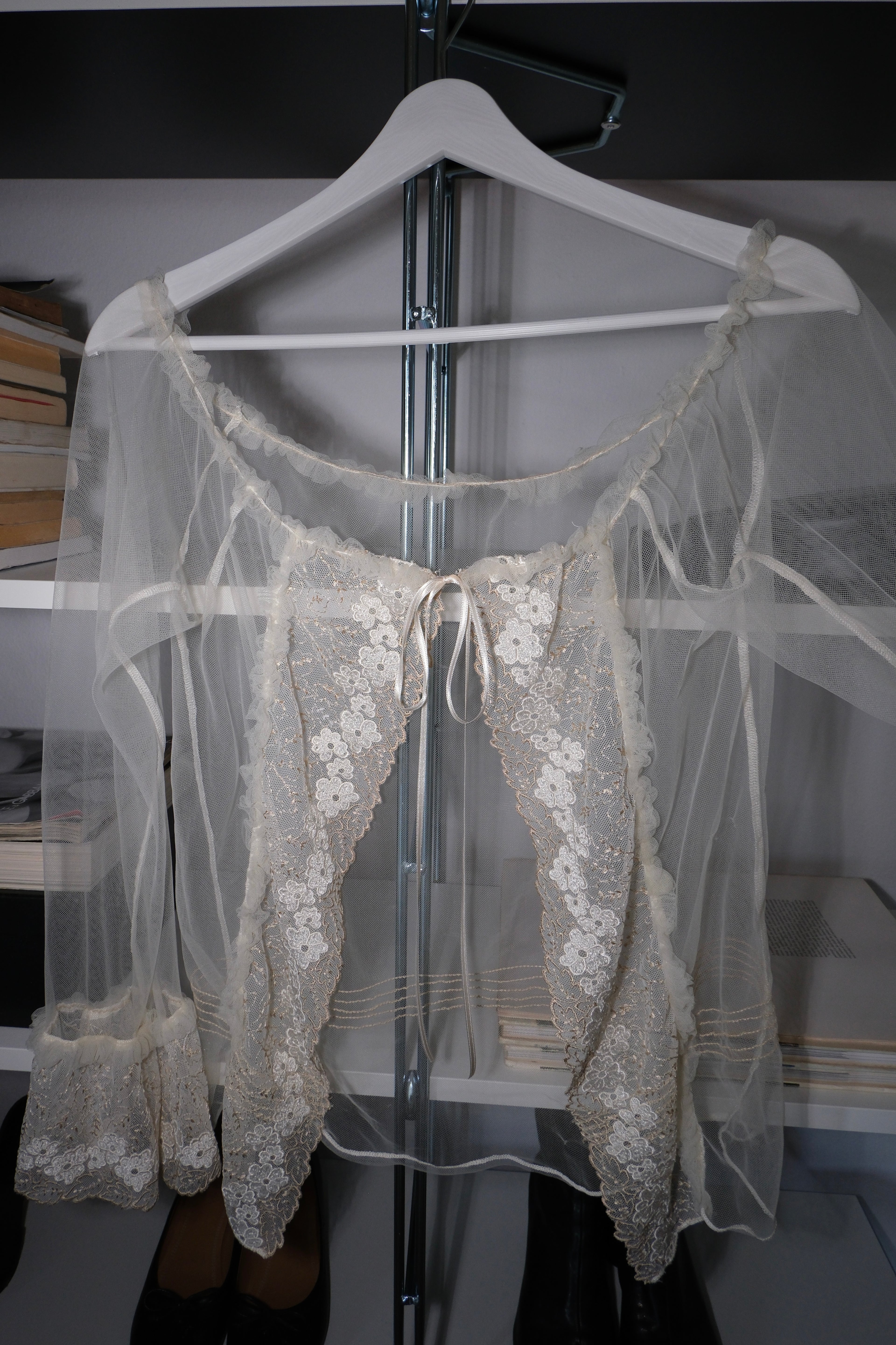 Tied Tulle Blouse