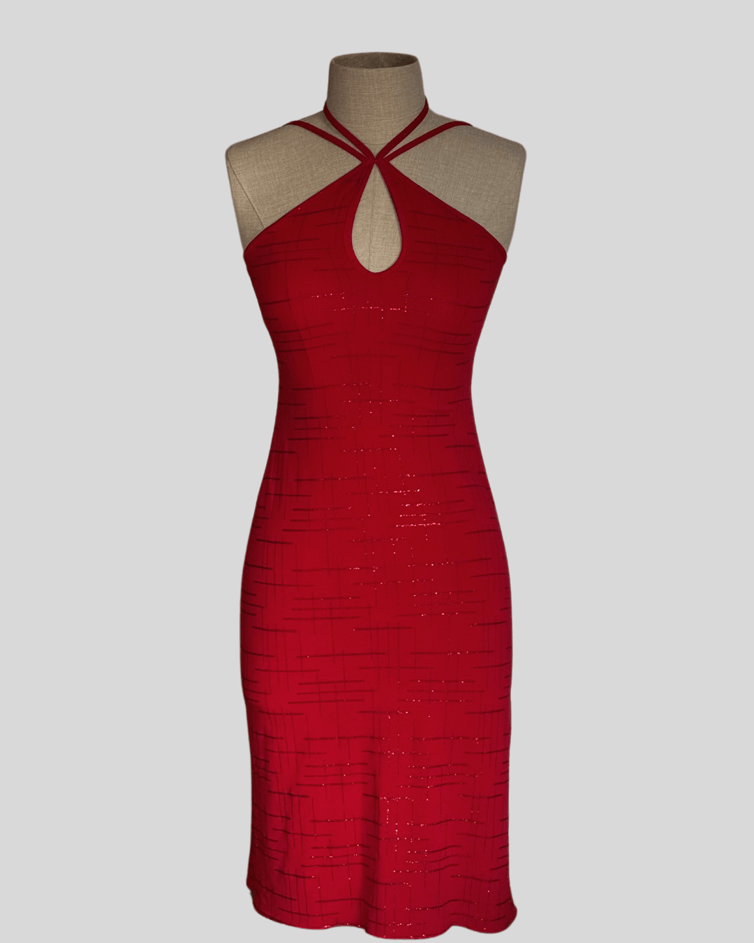 Red Dress with Rope Detail