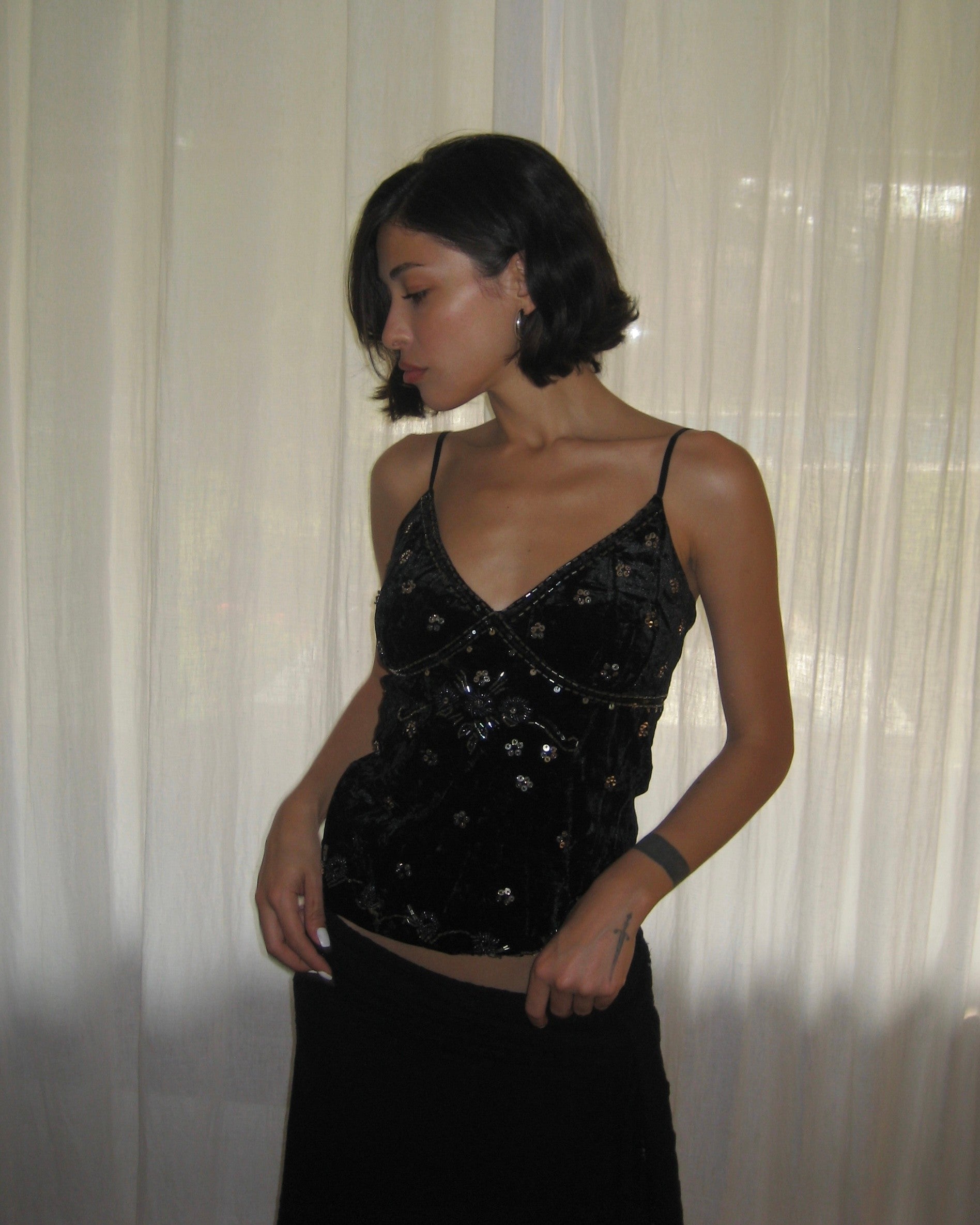 Esprit Velvet Strap Blouse