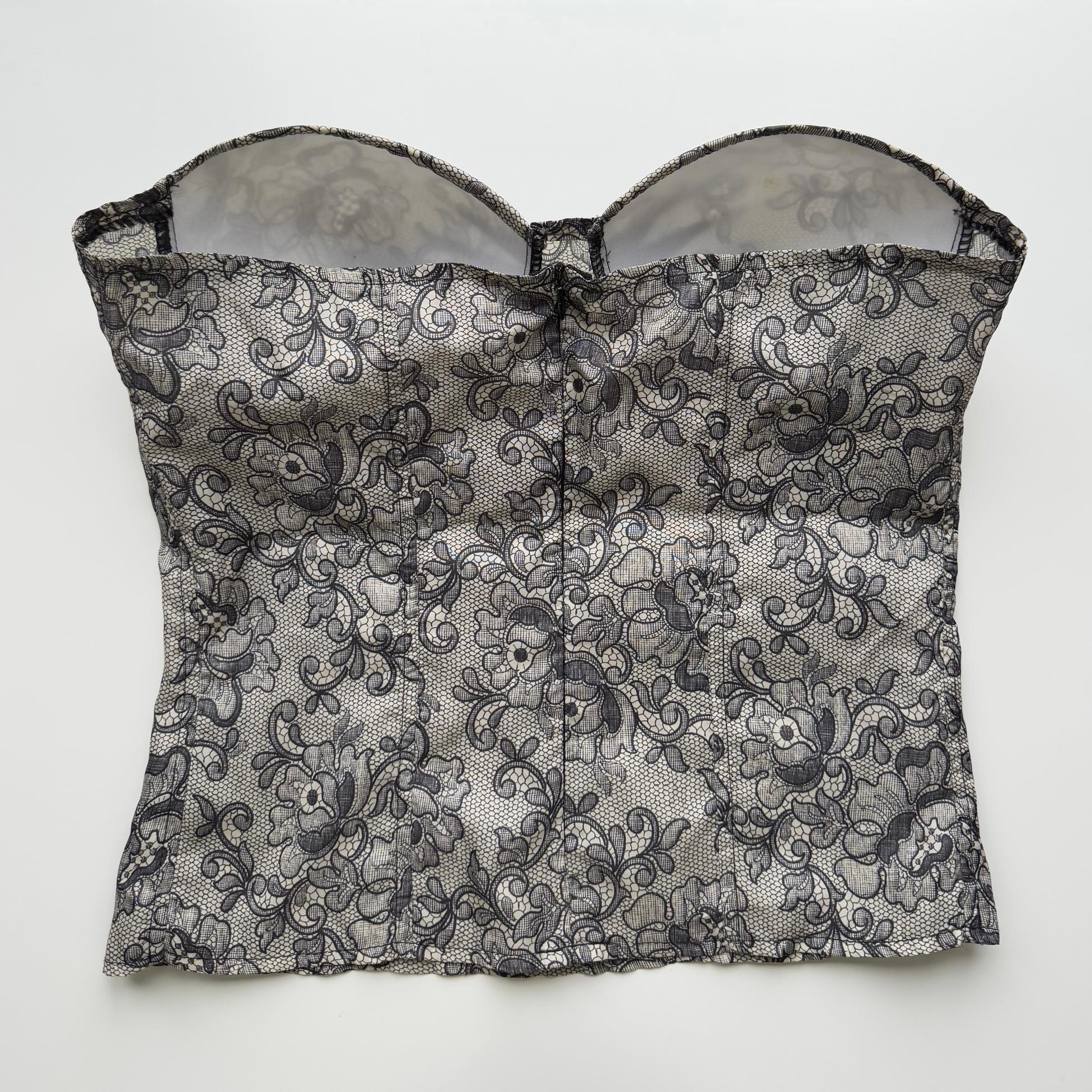 Lace Patterned Bustier