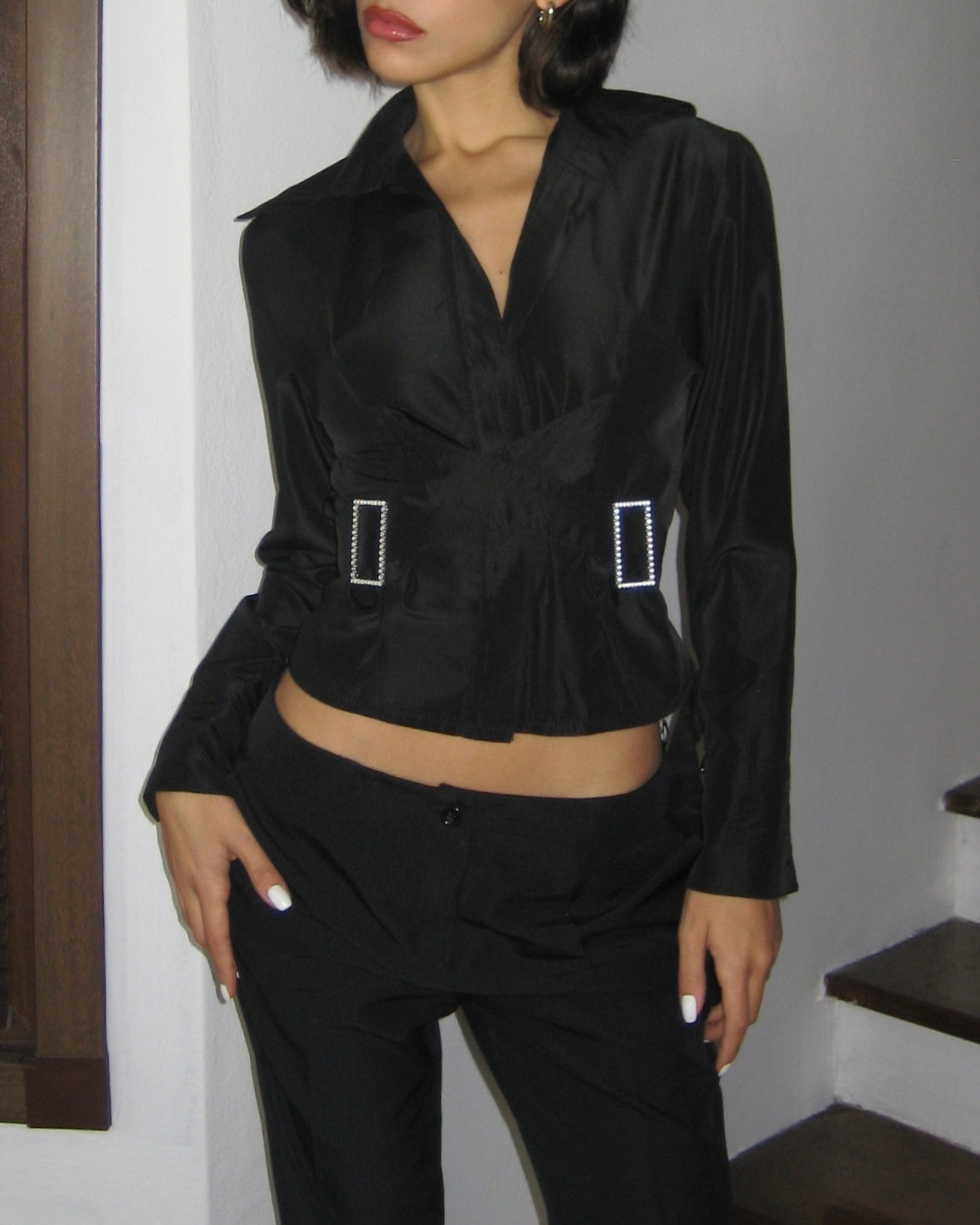 Shirt with Buckle Detail