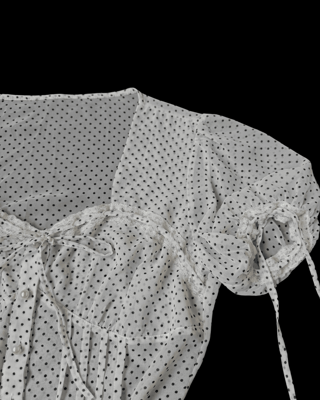 Polka Dot Chiffon Blouse
