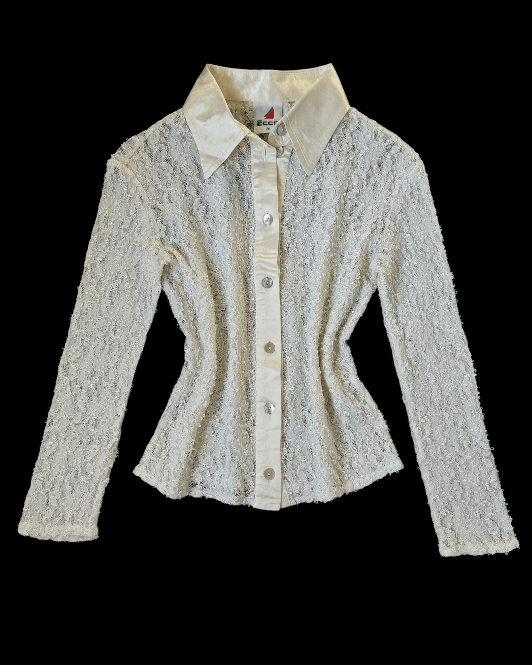 Lace Shirt with Satin Detail