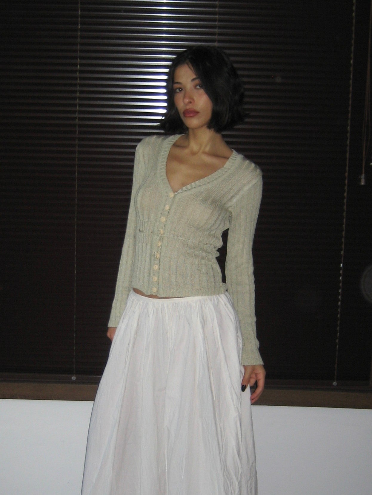 Beige Knit Cardigan