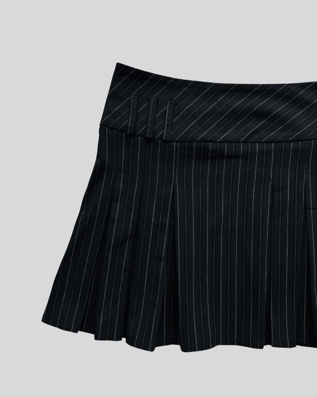 Striped Pleated Mini Skirt