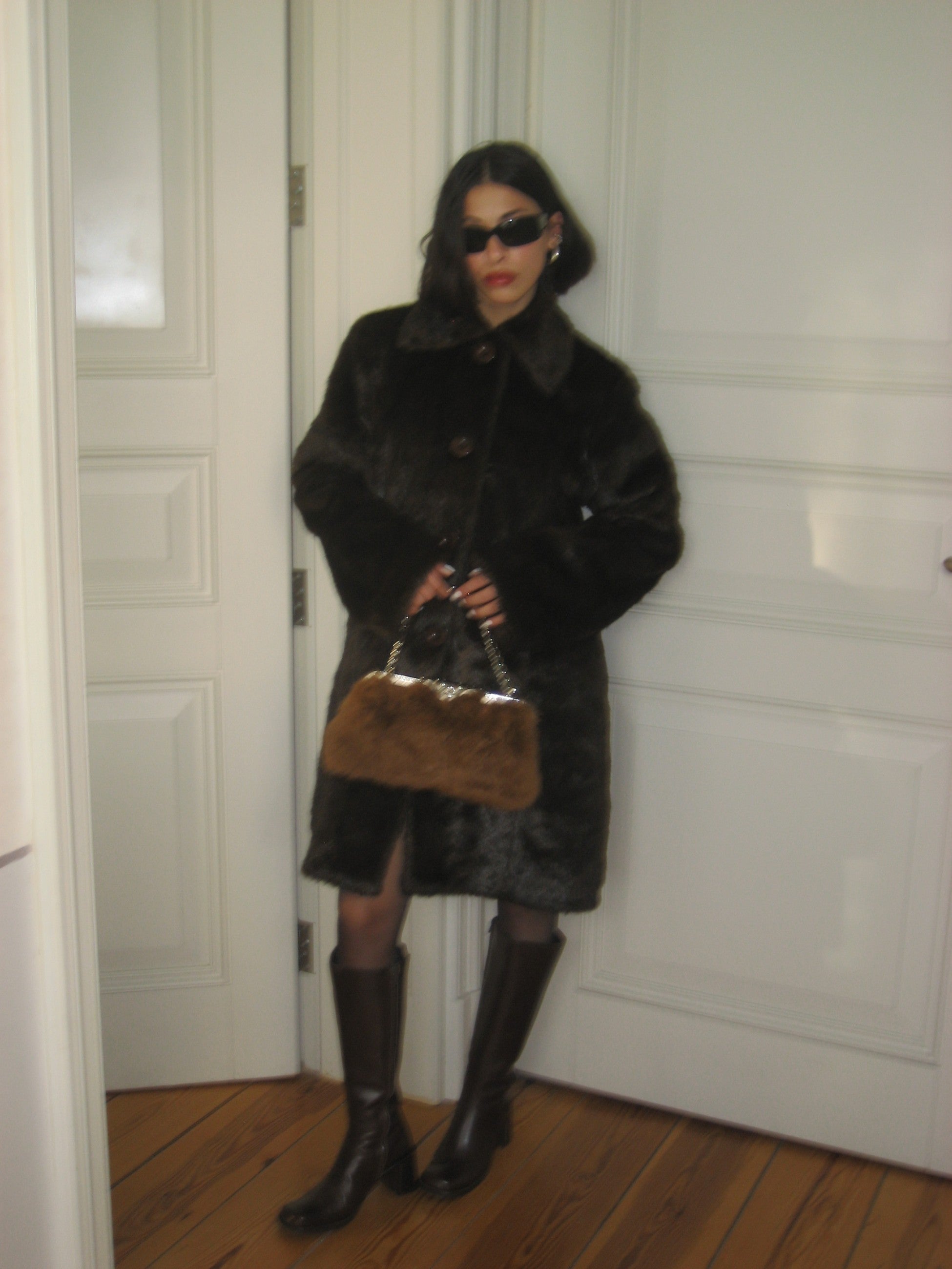 Light Brown Furry Bag