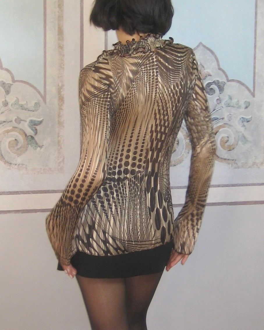 Patterned Chiffon Shirt