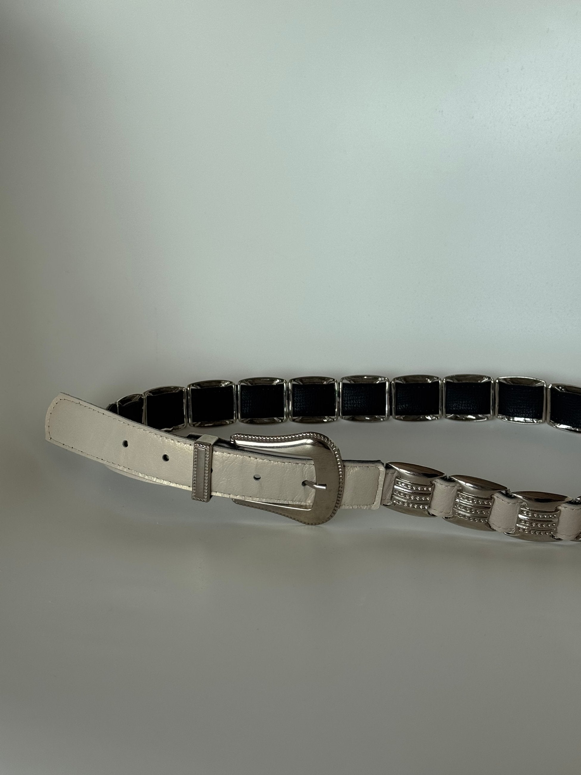Pearlescent Leather Belt