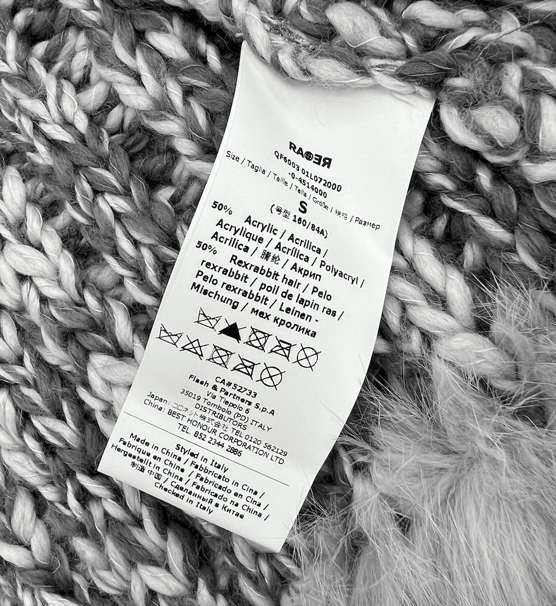 Gray Cardigan with Fur Collar Detail