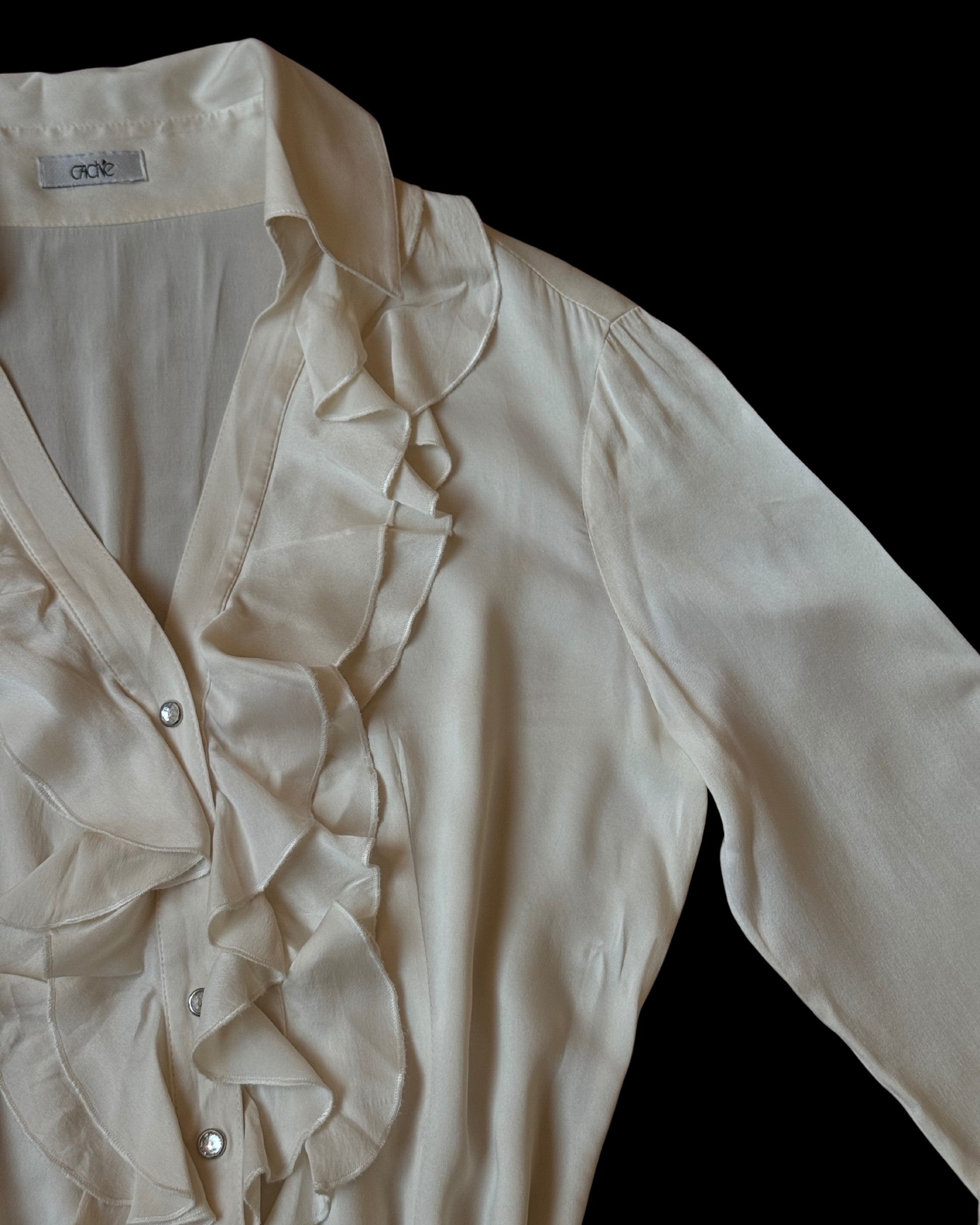Cream Silk Shirt