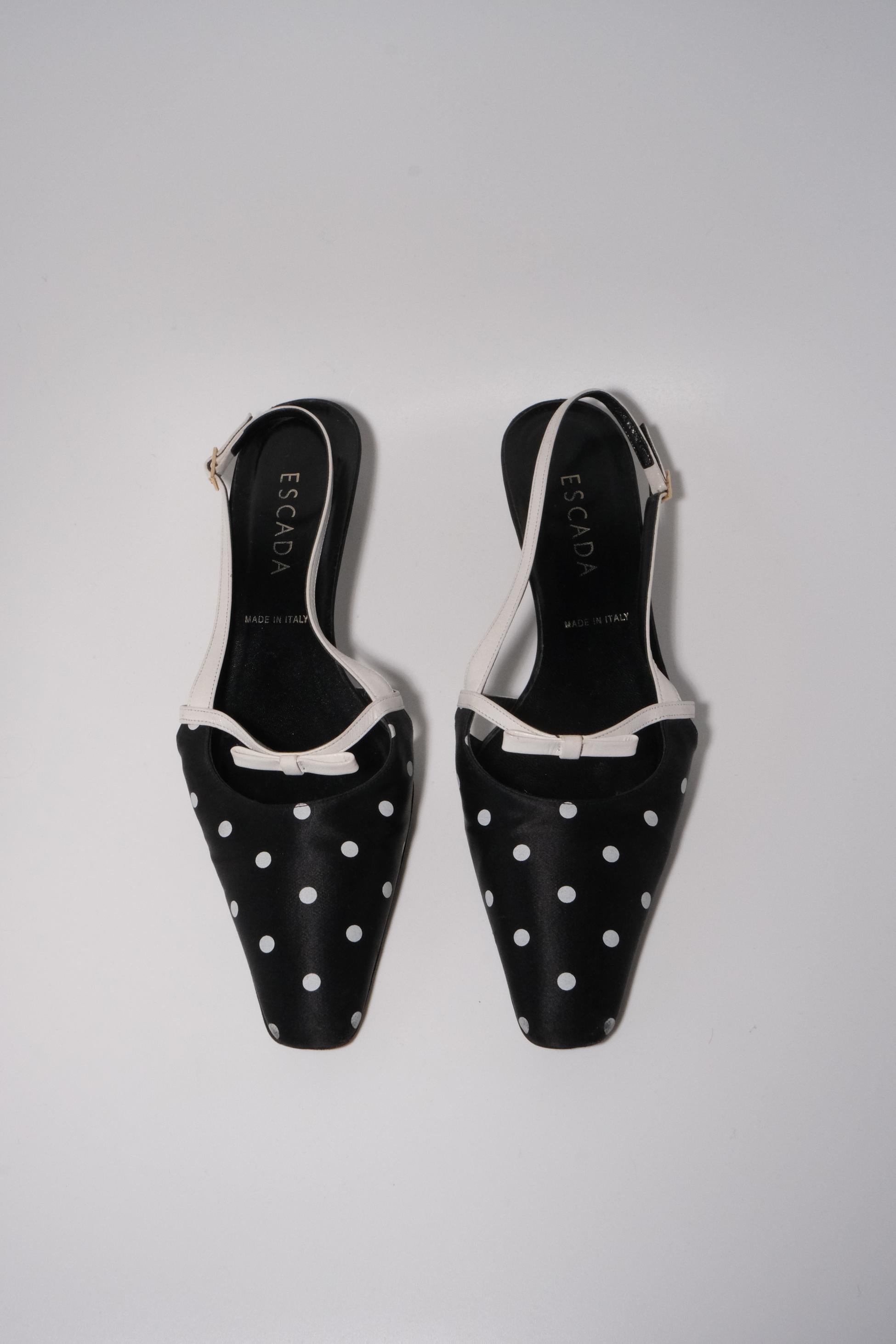 Escada Polka Dot Heeled Sandals