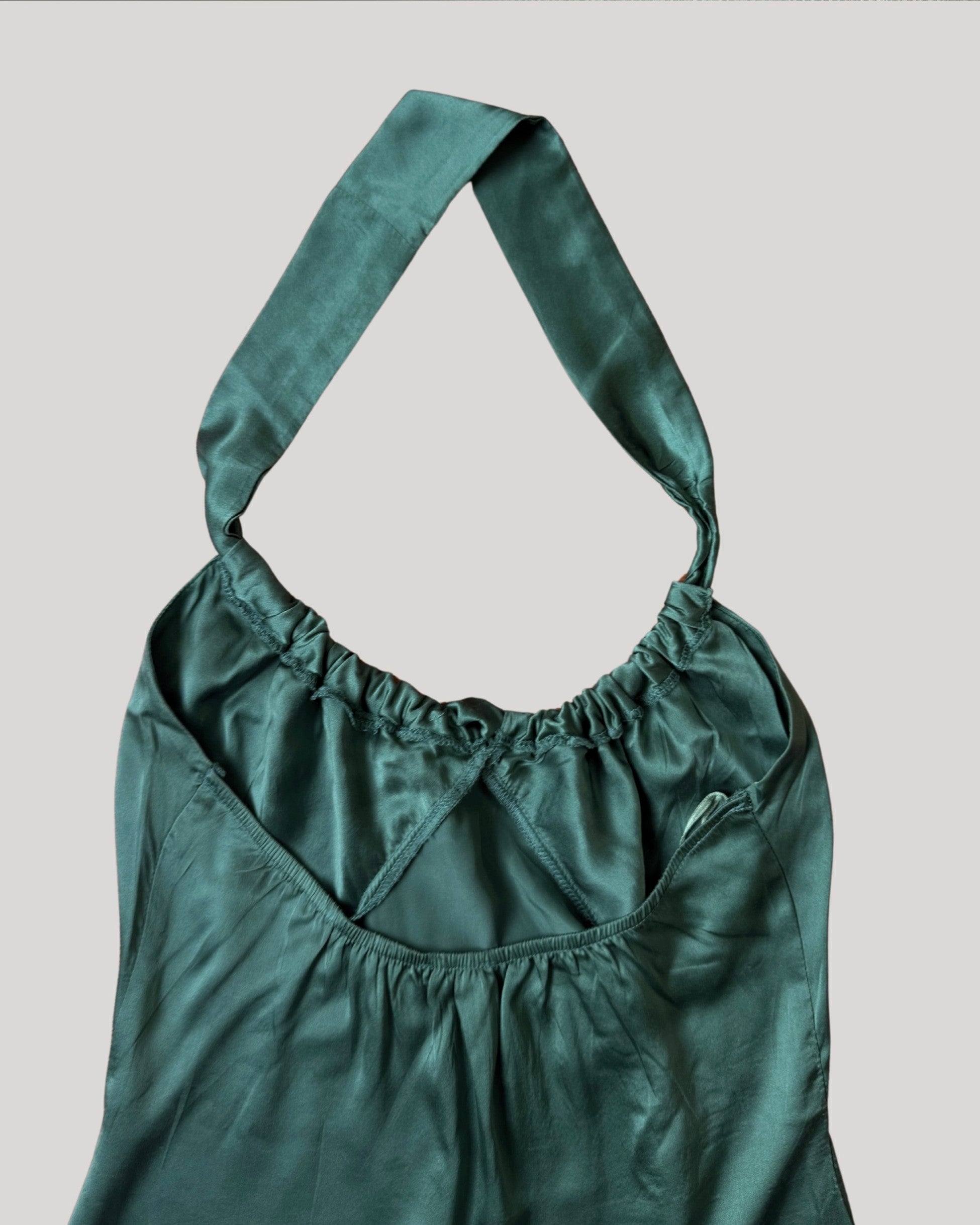 Khaki Silk Bustier