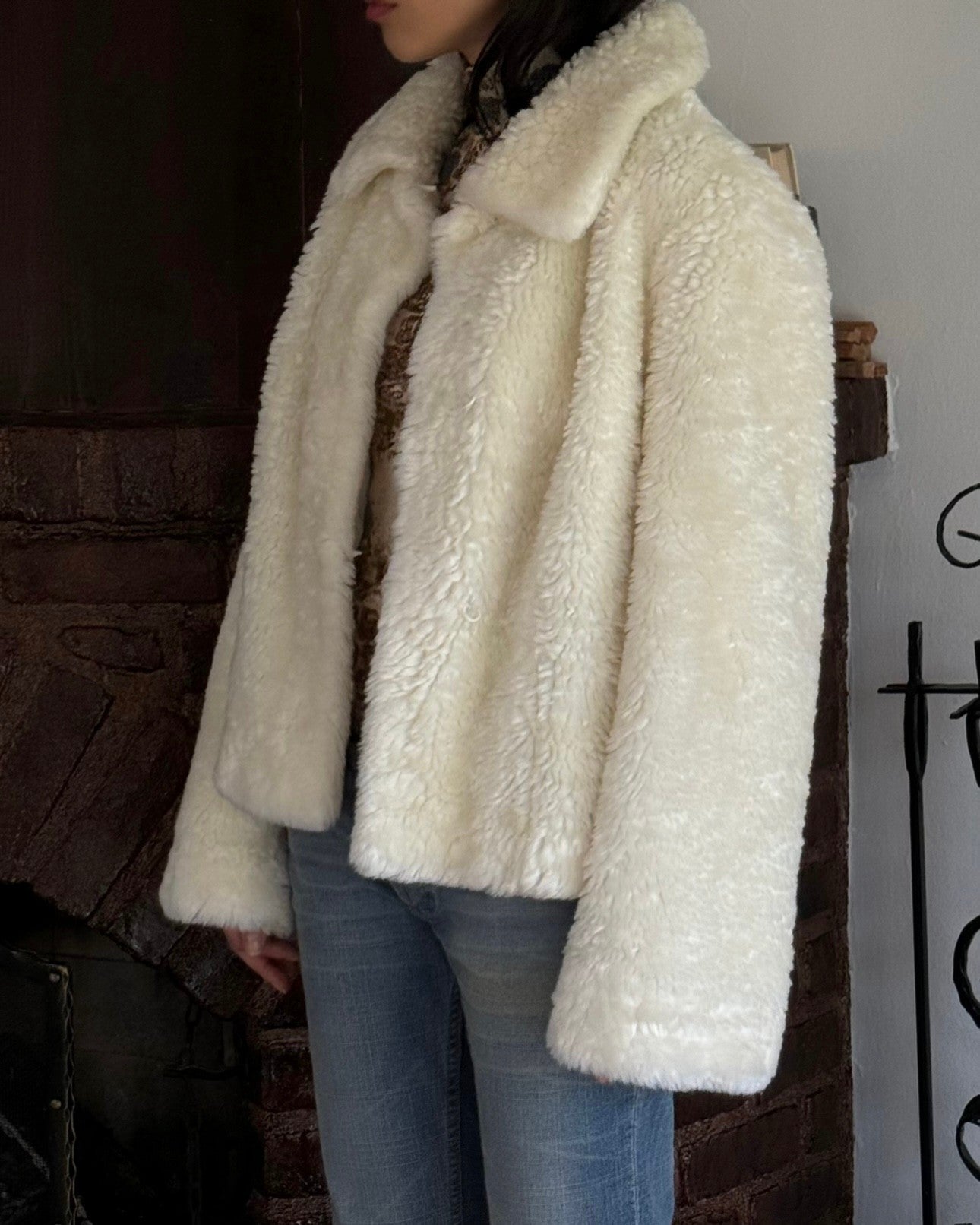 Cream Plush Jacket