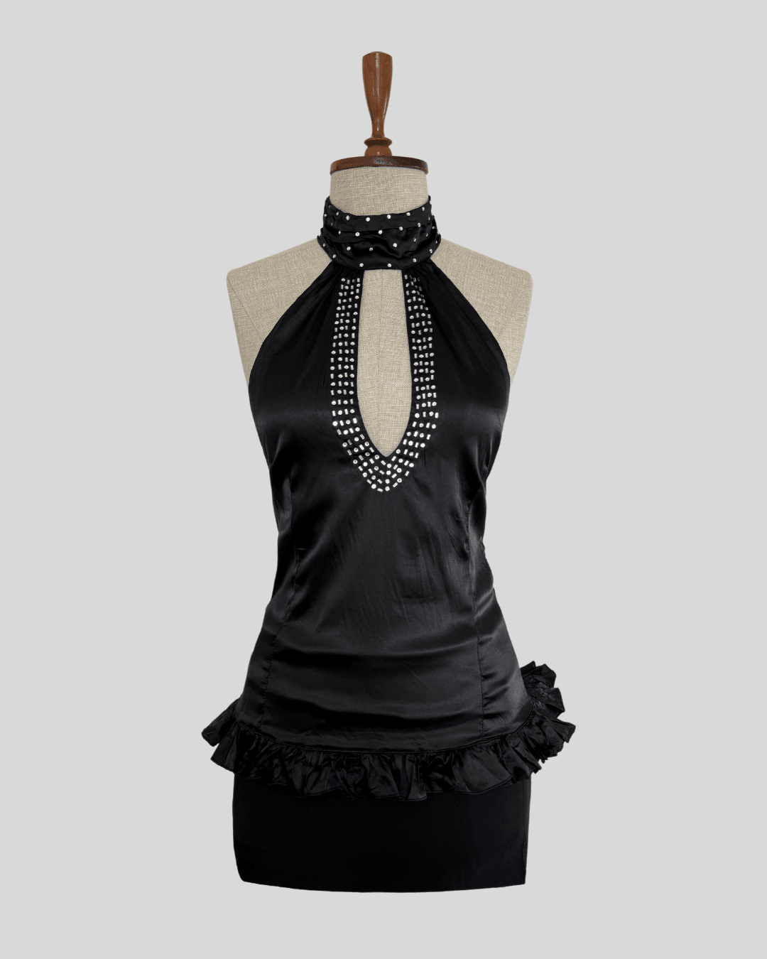 Black Satin Blouse