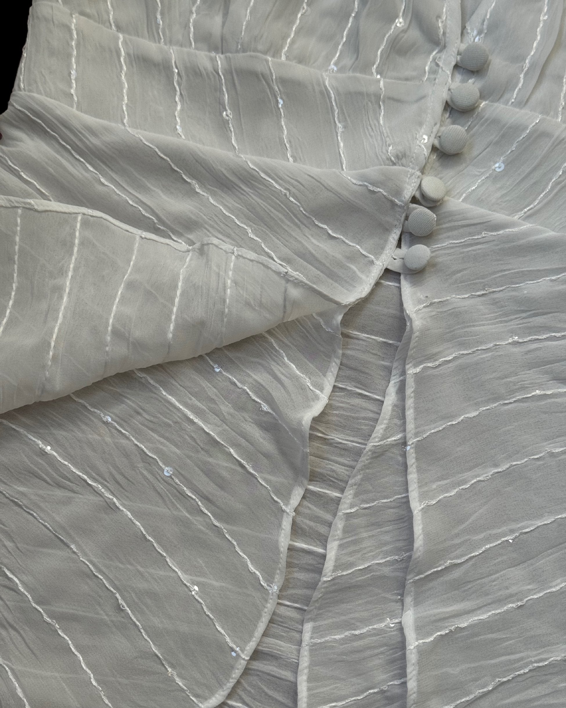 White Strapless Blouse