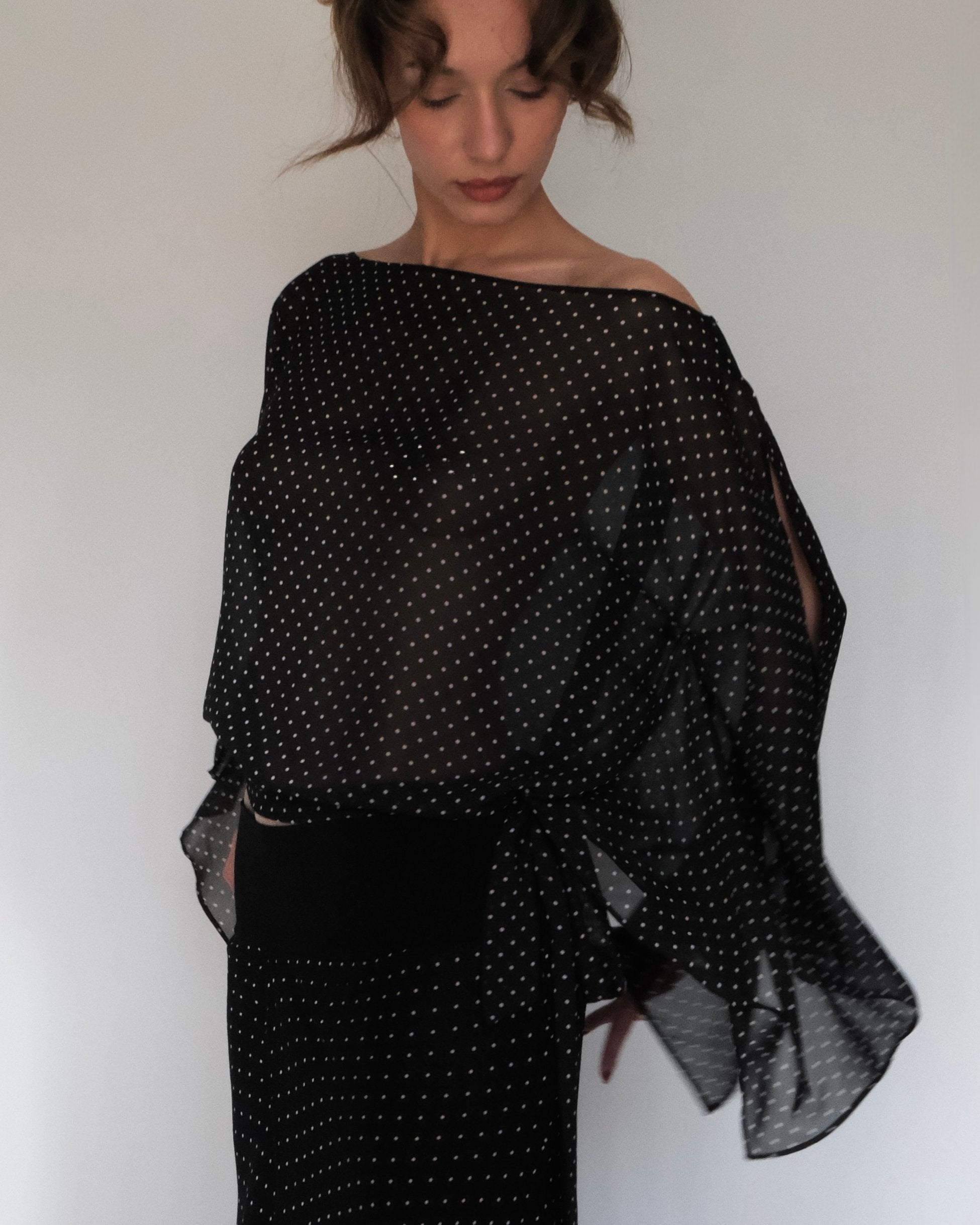 Transparent Polka Dot Blouse