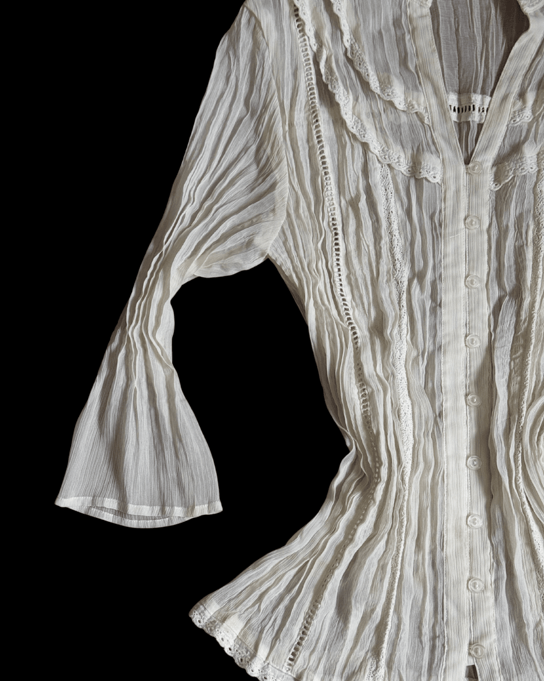 Cream Chiffon Shirt
