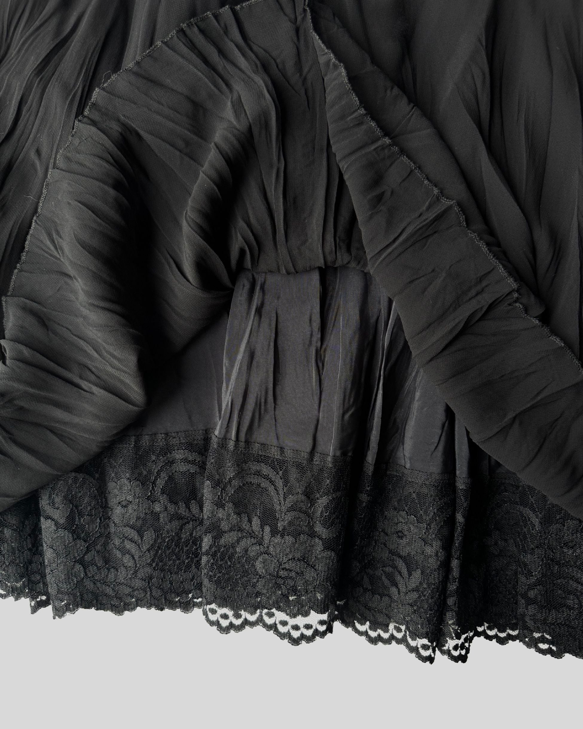 Draped Black Skirt