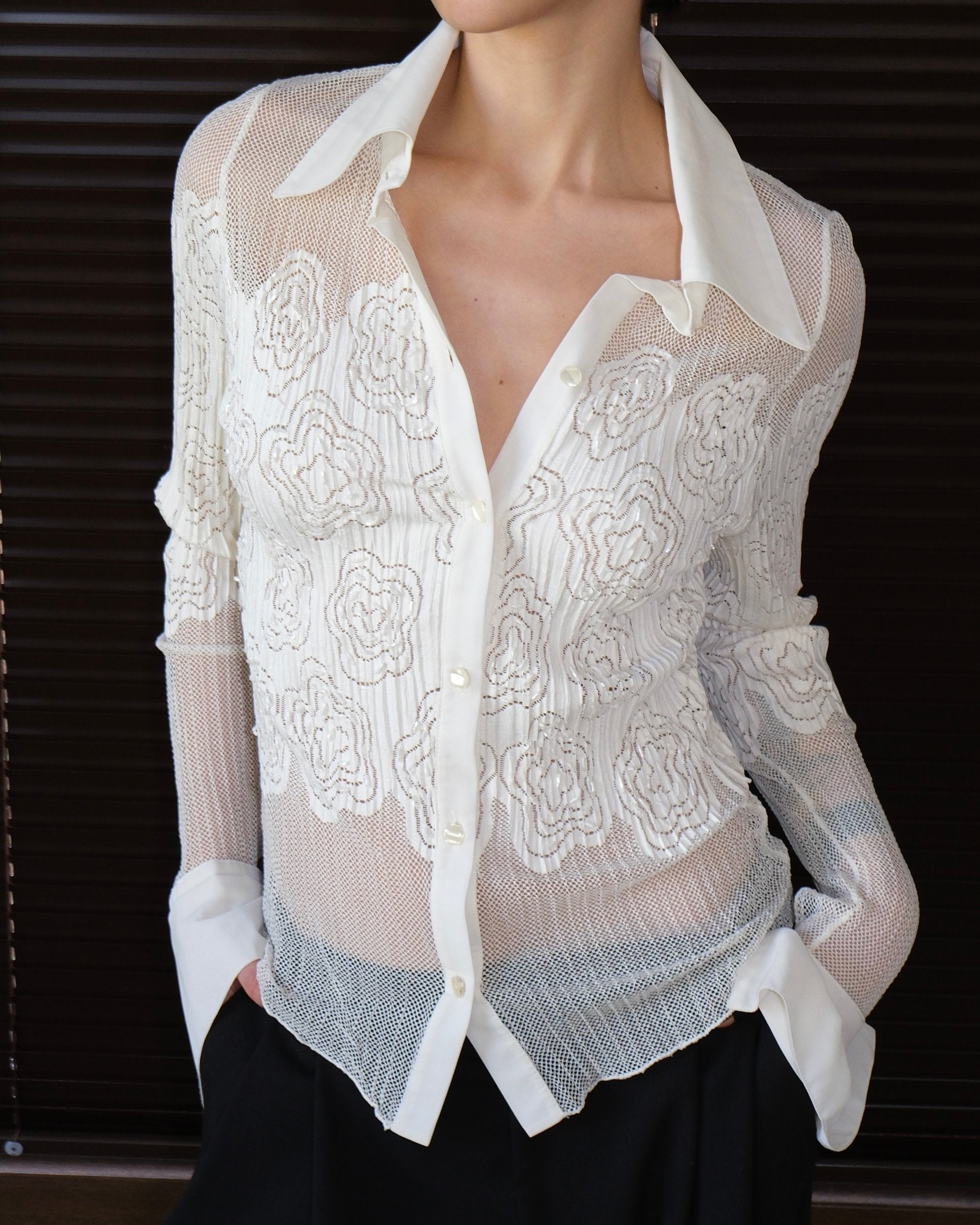 Mesh Detailed Shirt