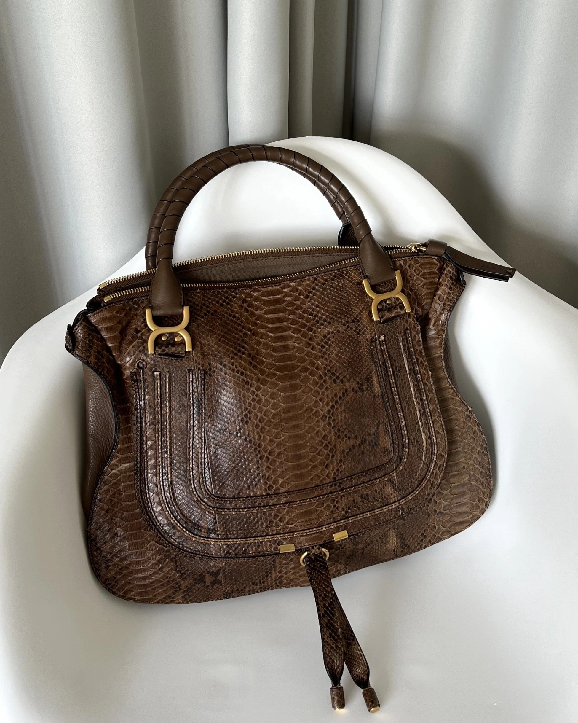 Chloe Marcie Python Bag