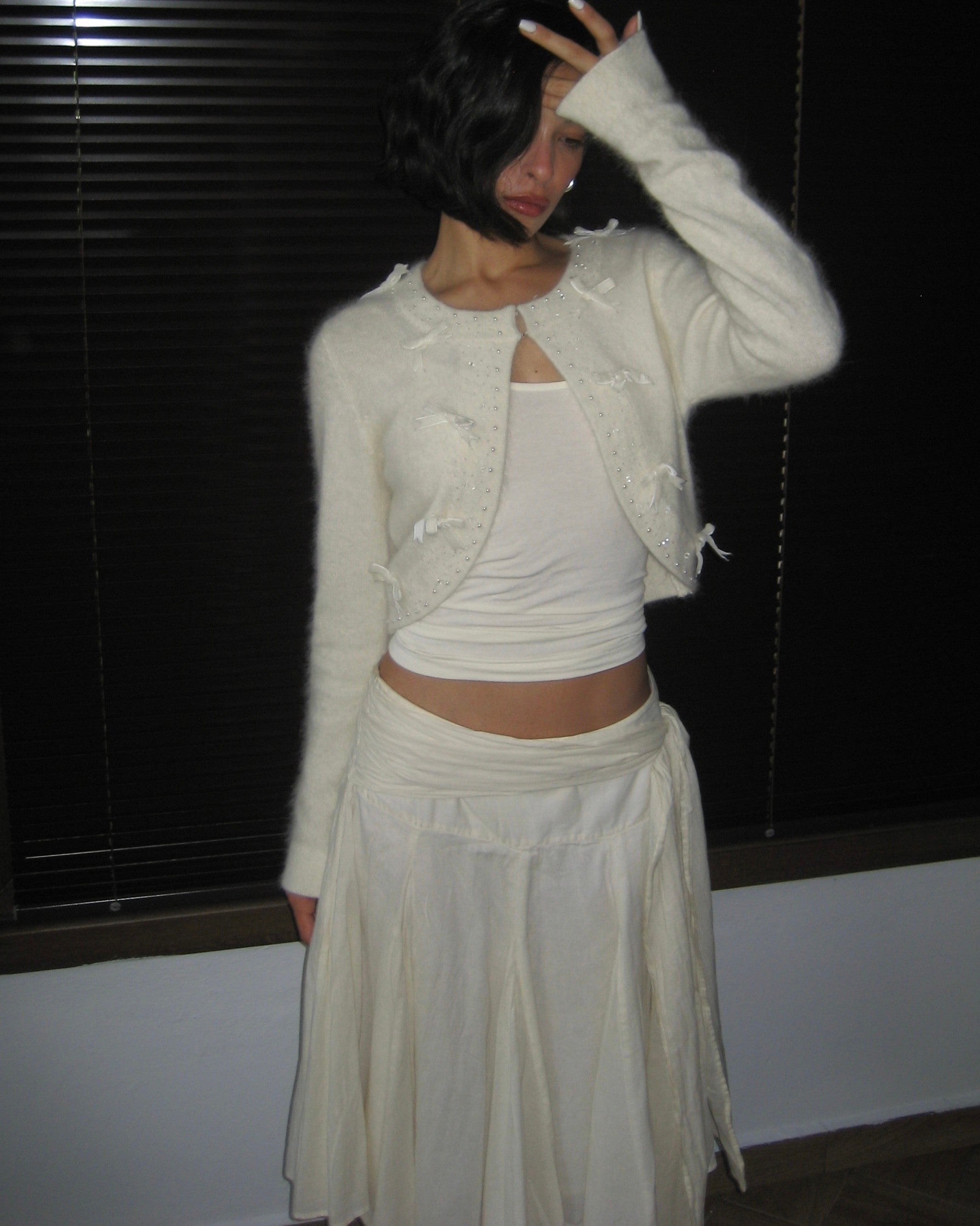 Angora Cream Cardigan