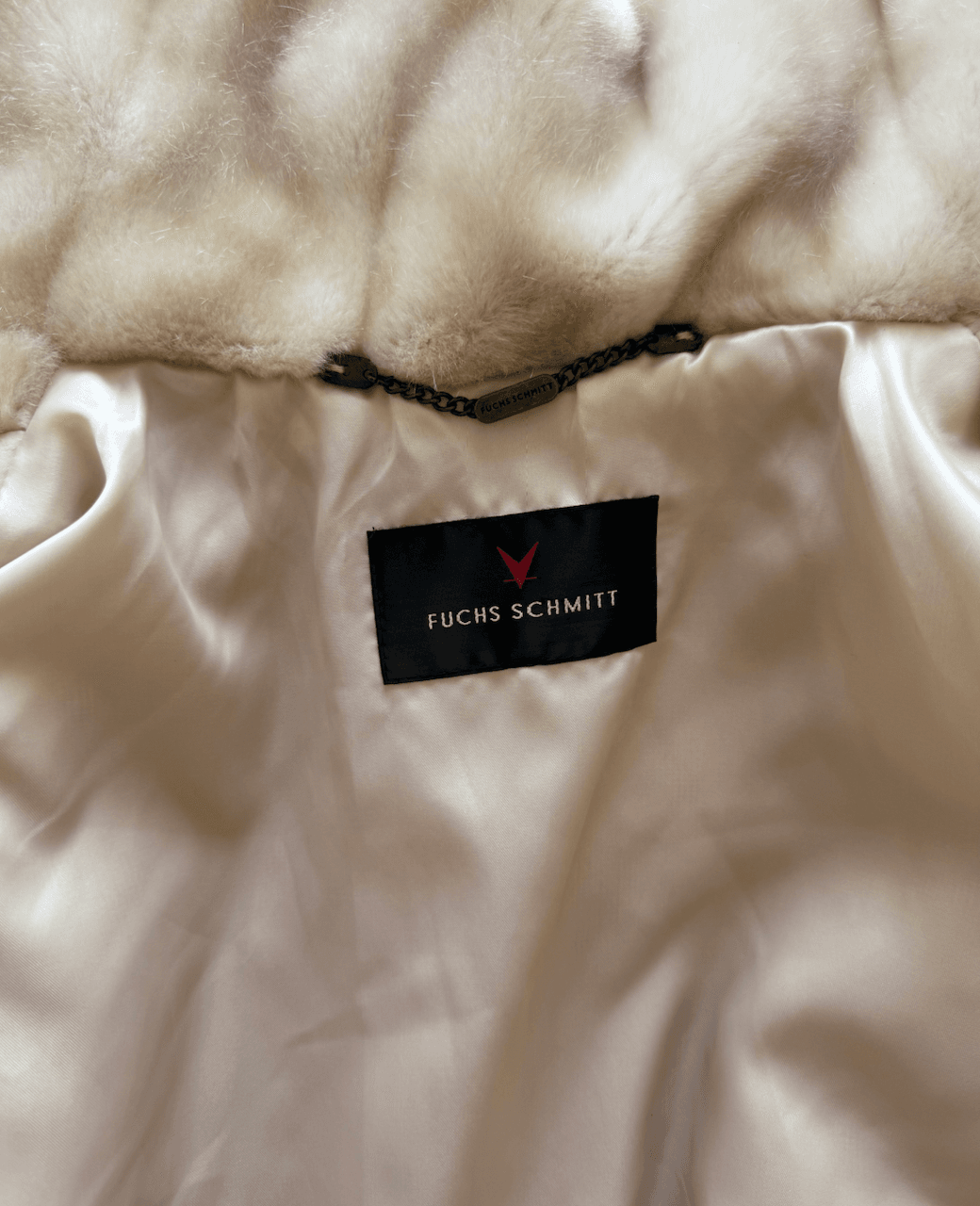Cream Plush Fur with Pocket