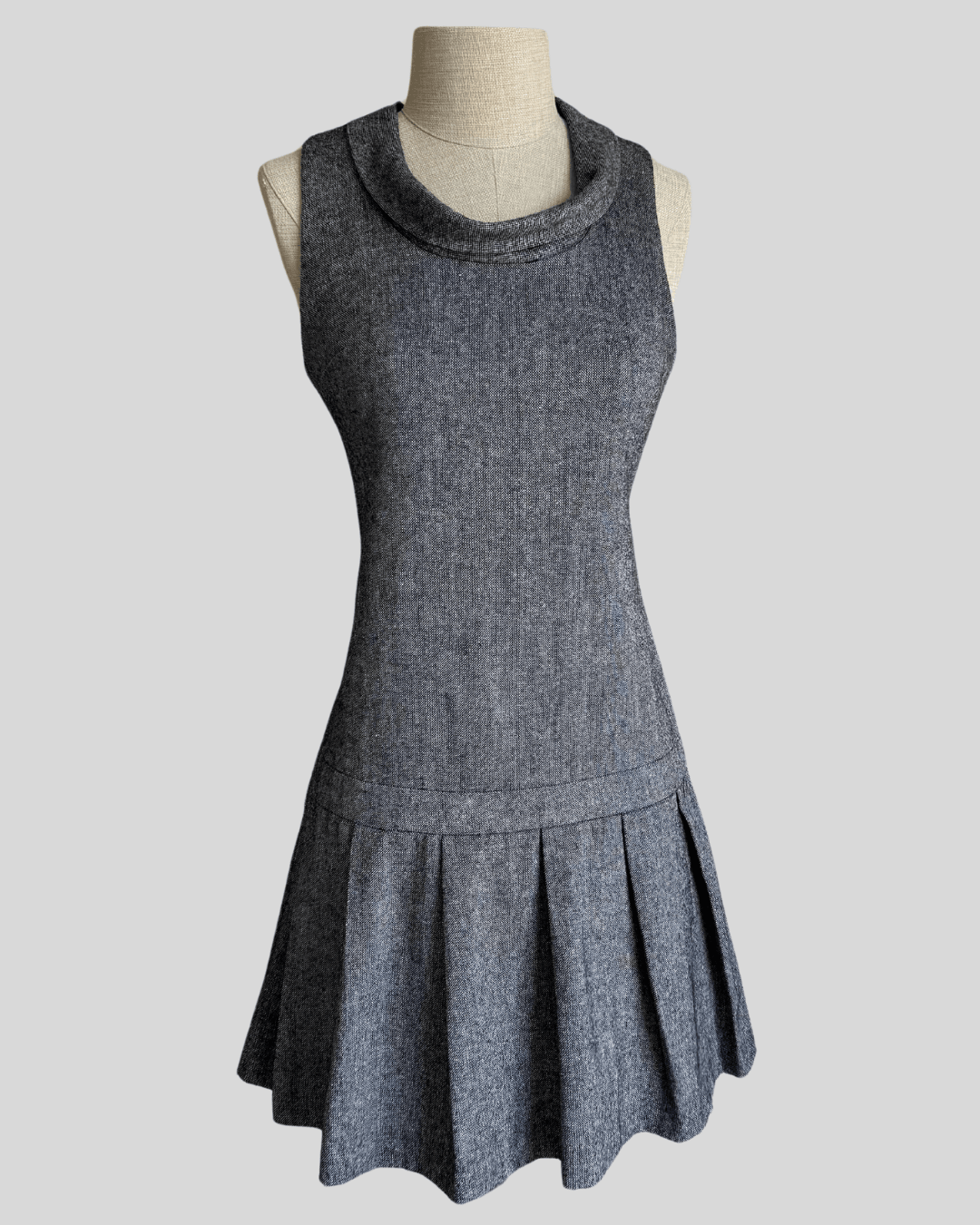 Pleated Gray Dress