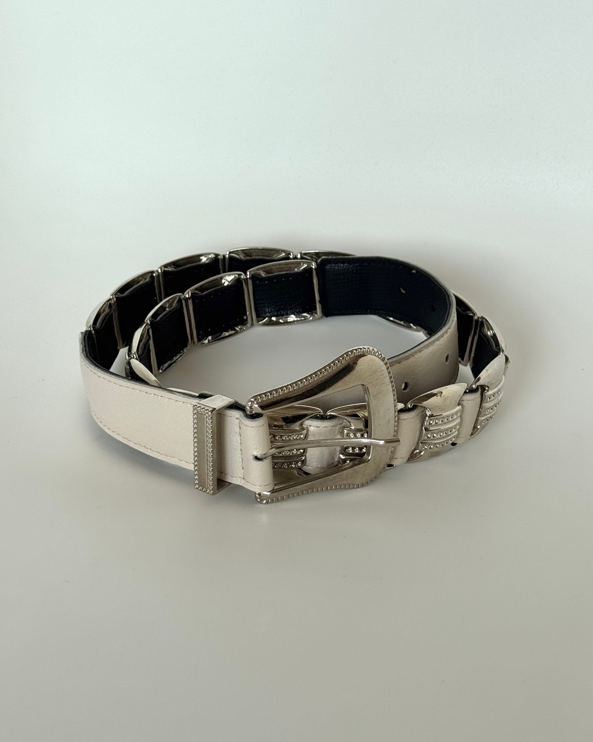 Pearlescent Leather Belt