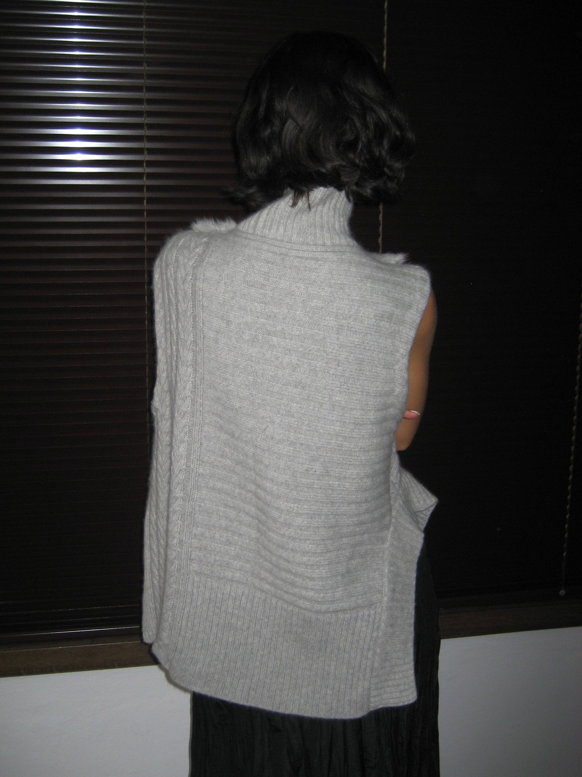 Fur Detailed Wool Sweater