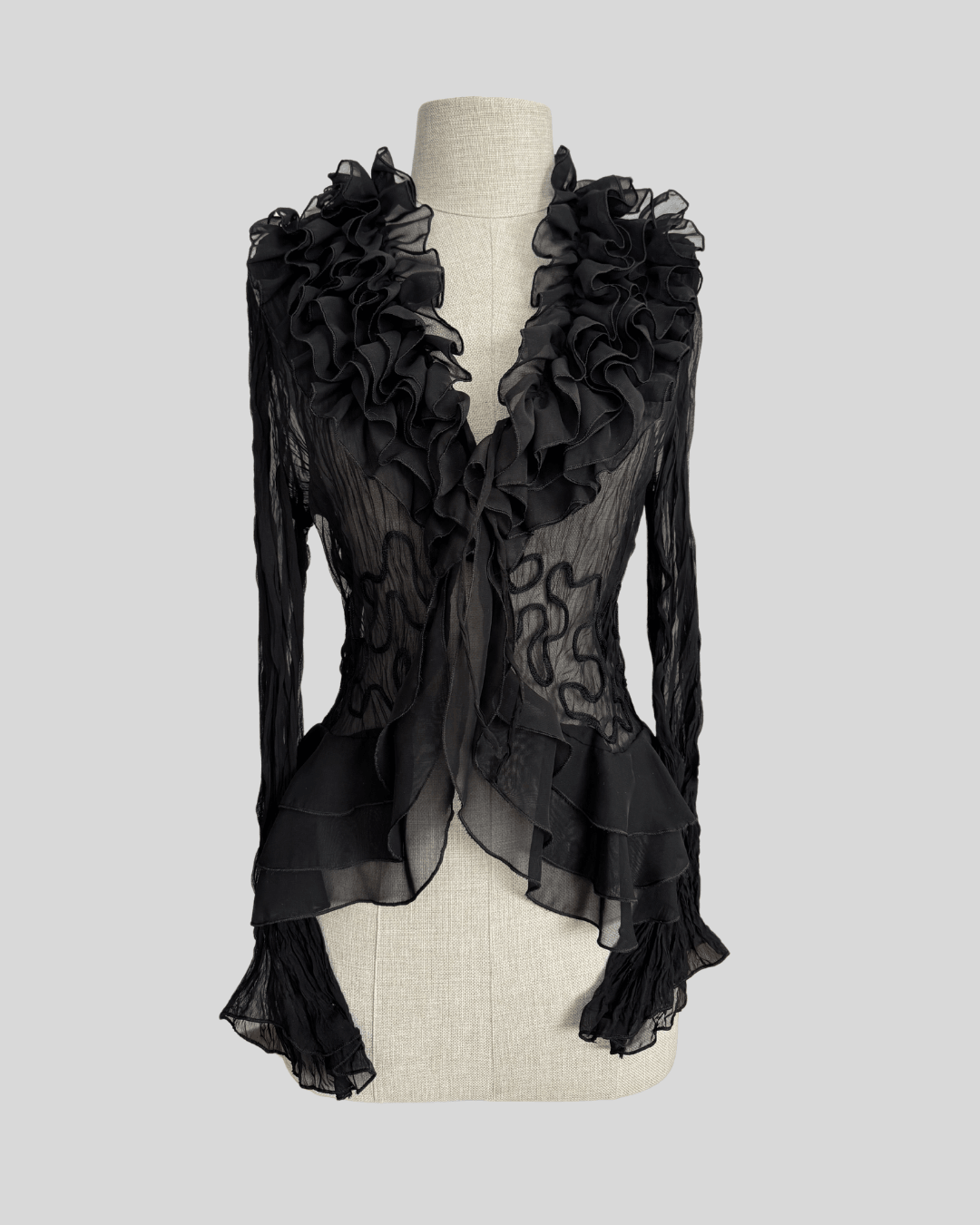 Black Transparent Blouse