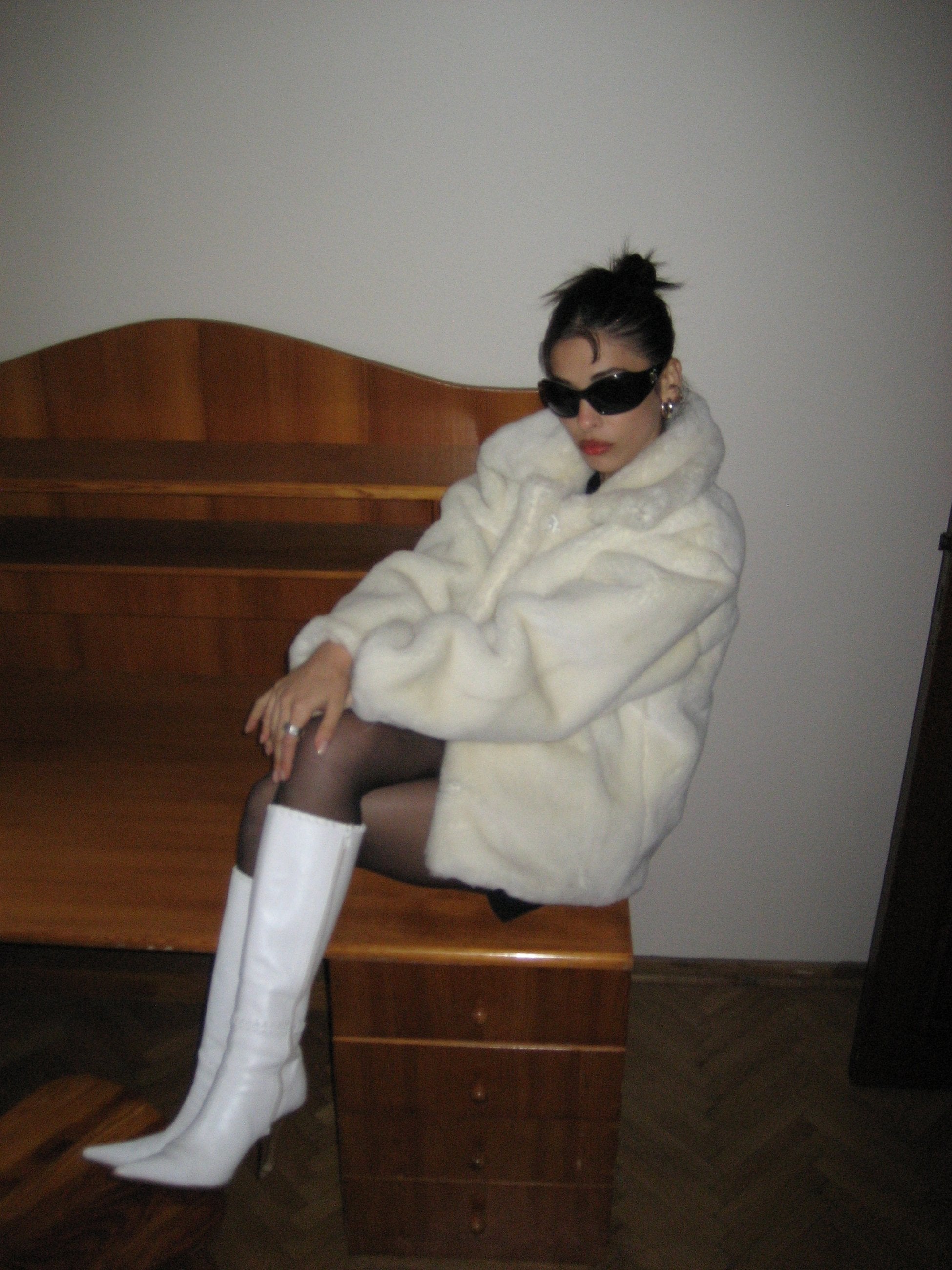 Cream Short Plush Fur