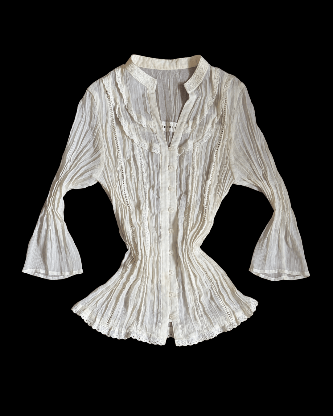 Cream Chiffon Shirt