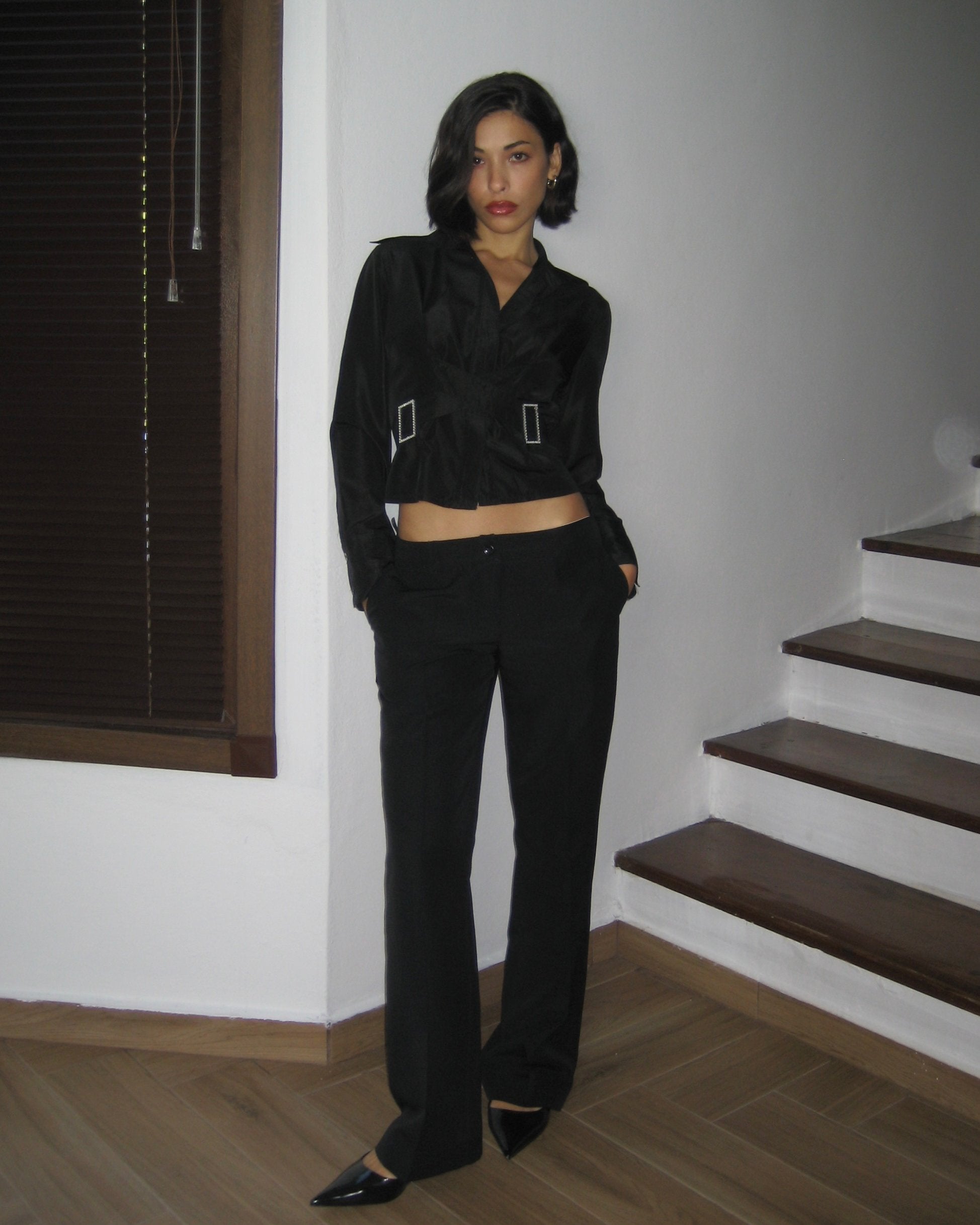 Shirt with Buckle Detail