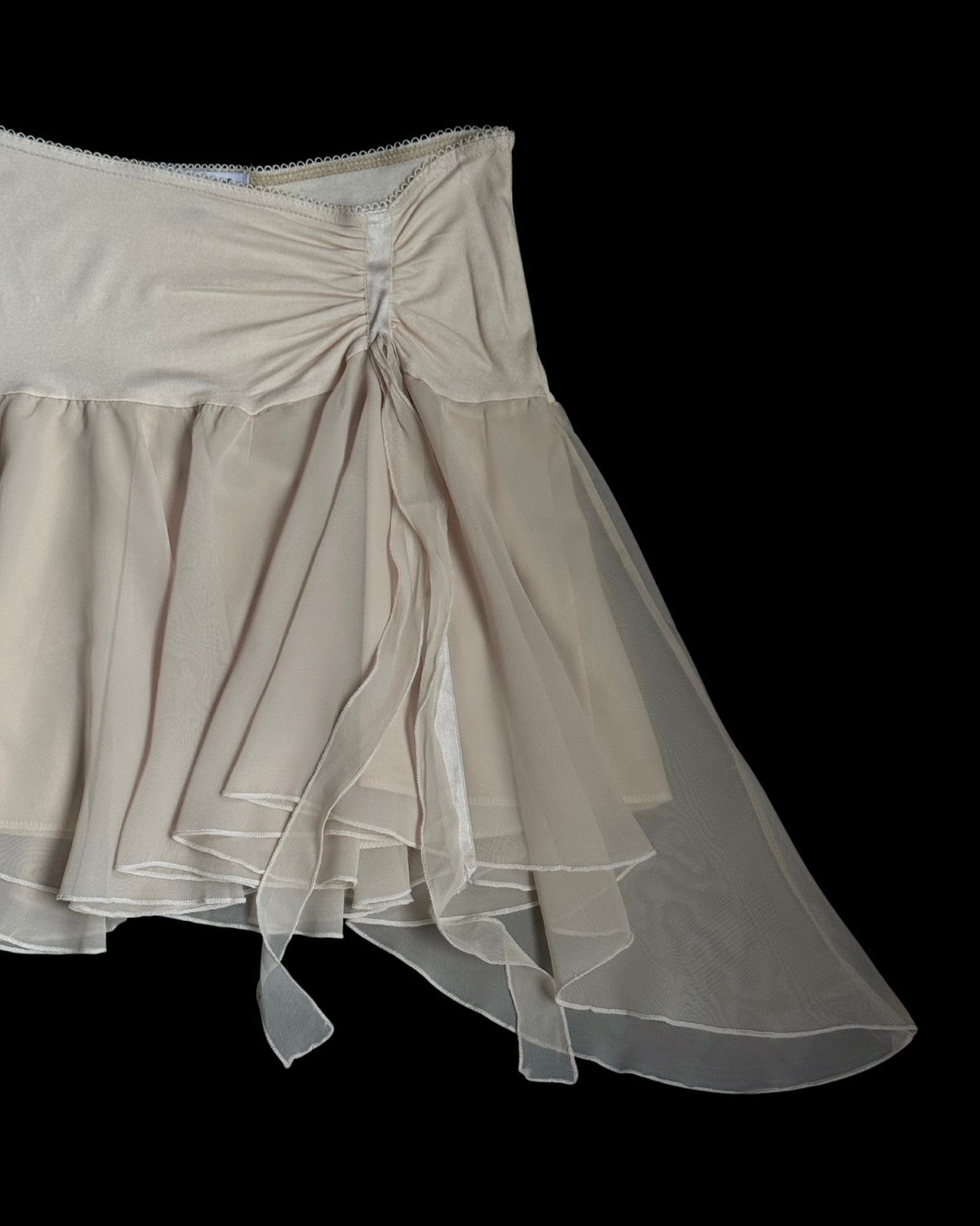 Cream Chiffon Skirt