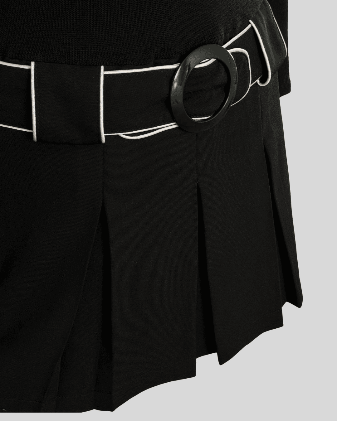 Belted Black Dress
