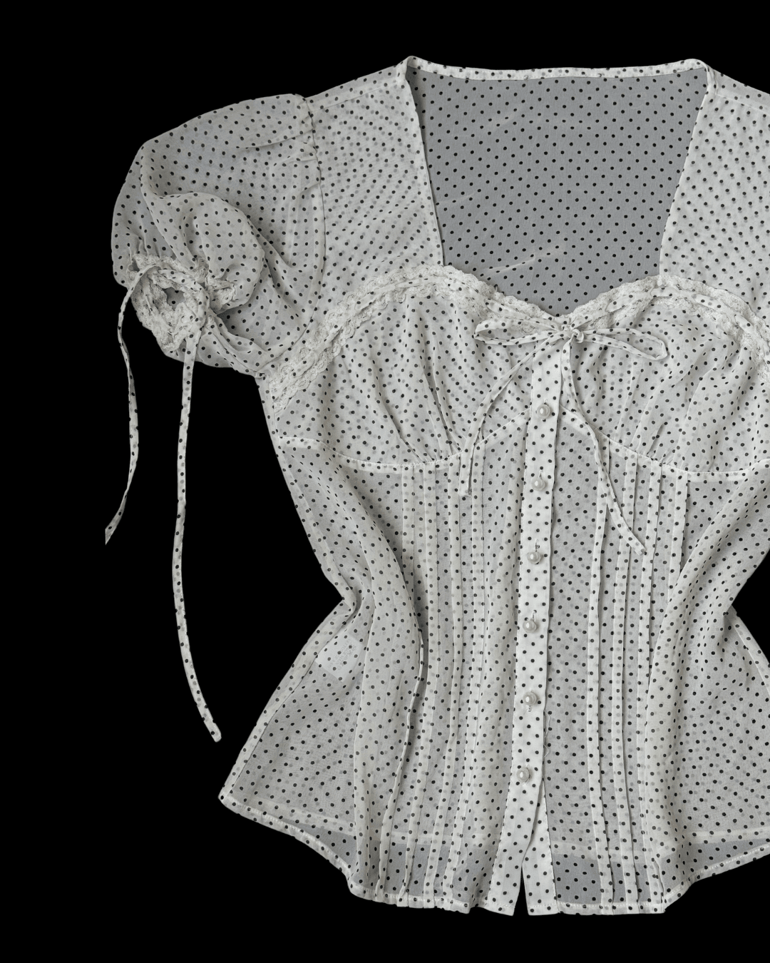Polka Dot Chiffon Blouse
