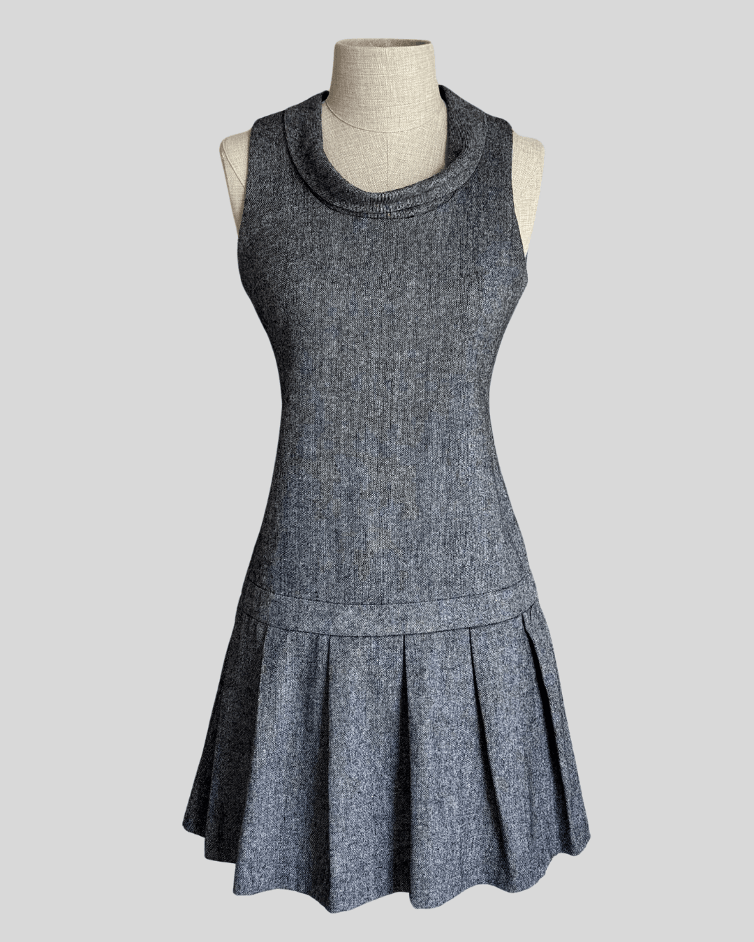 Pleated Gray Dress