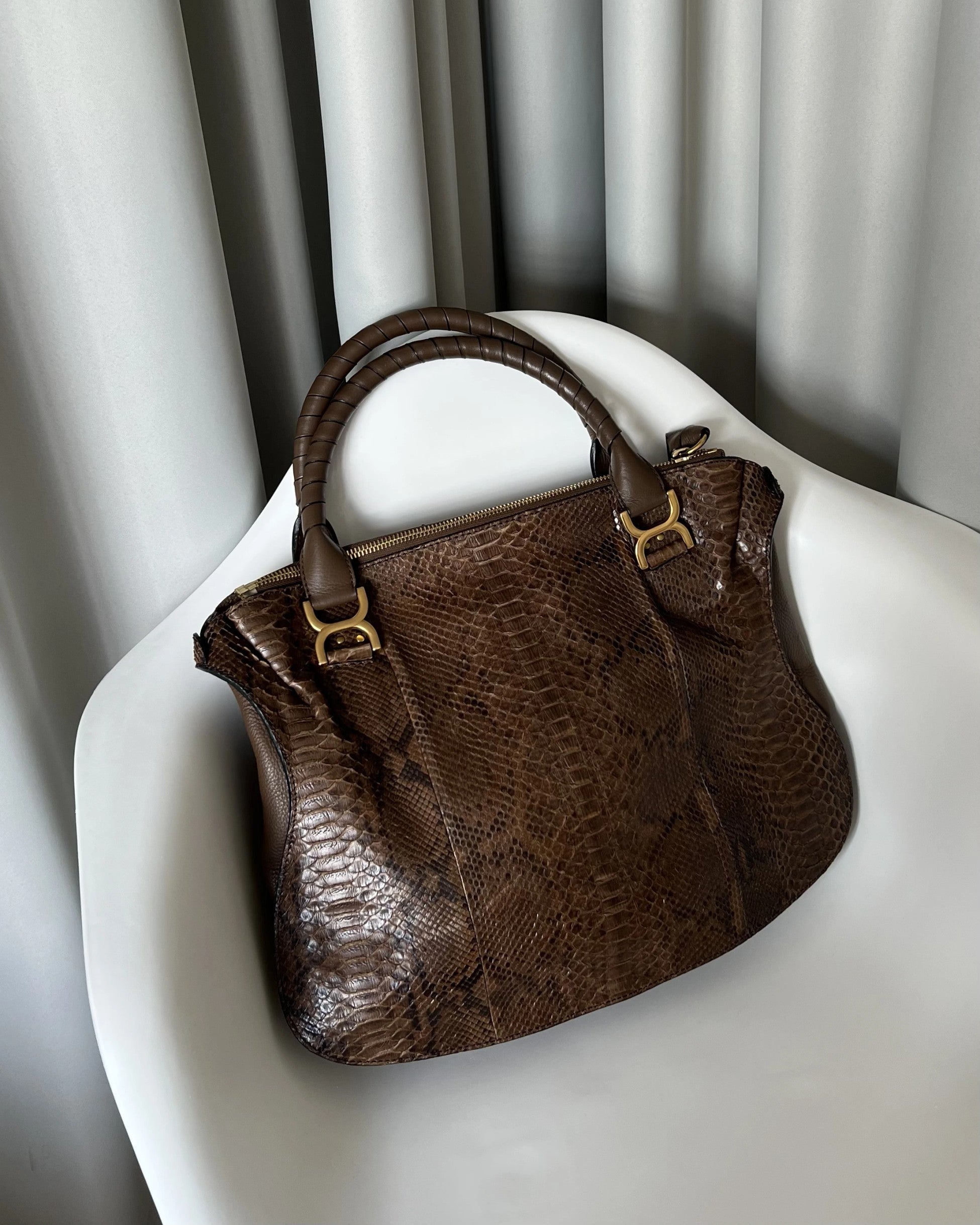 Chloe Marcie Python Bag