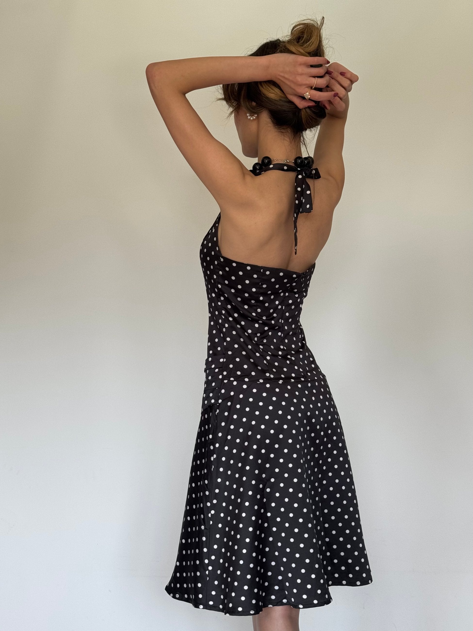 Polka Dot Halter Dress
