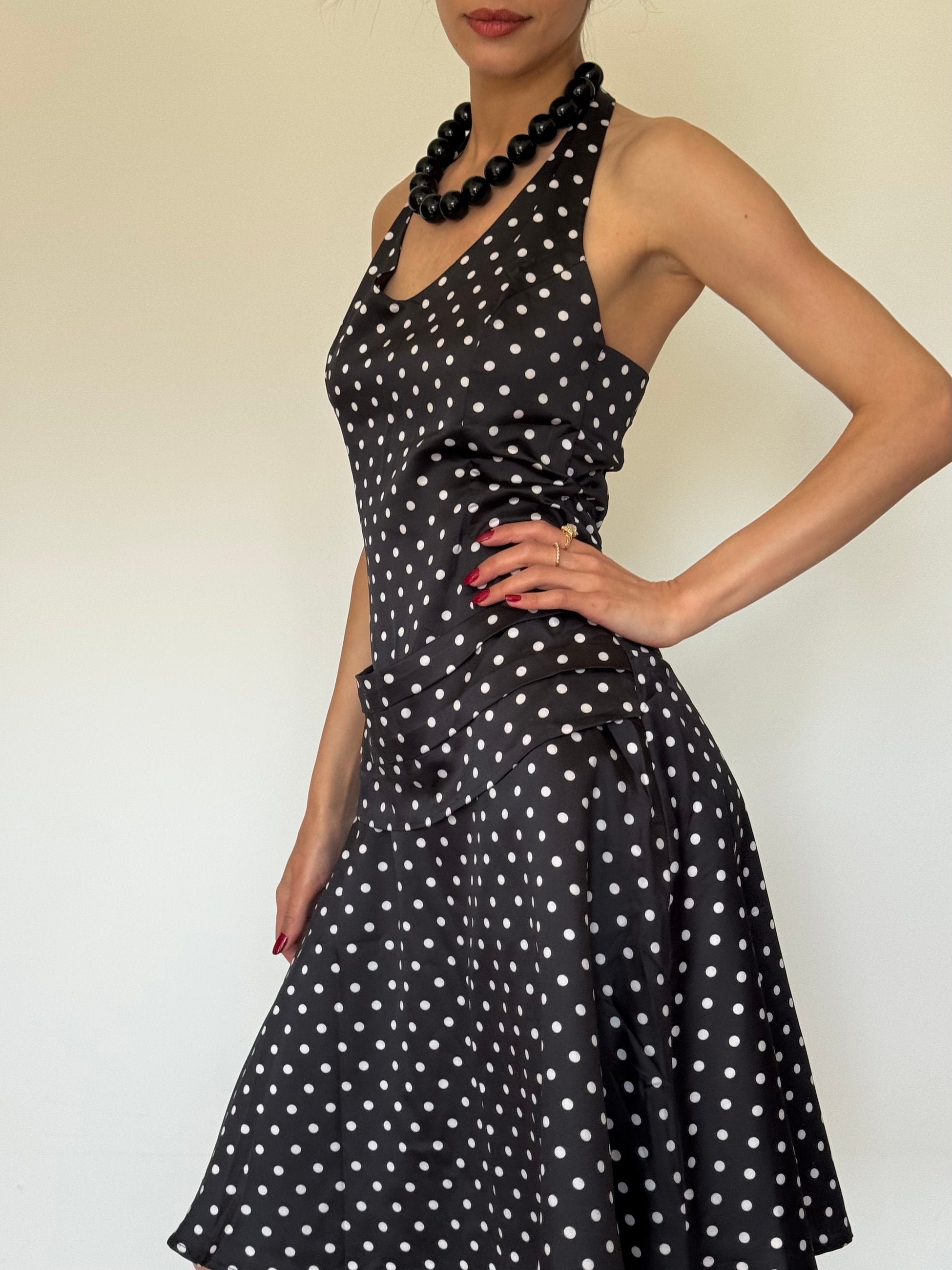 Polka Dot Halter Dress